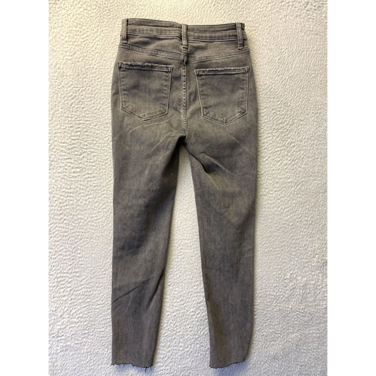 Vintage Flying Monkey Jeans Women Skinny 26x24 Black Distressed Stretch Denim USA Pants Mens? Size 28" / US 6 / IT 42 - 7 Thumbnail