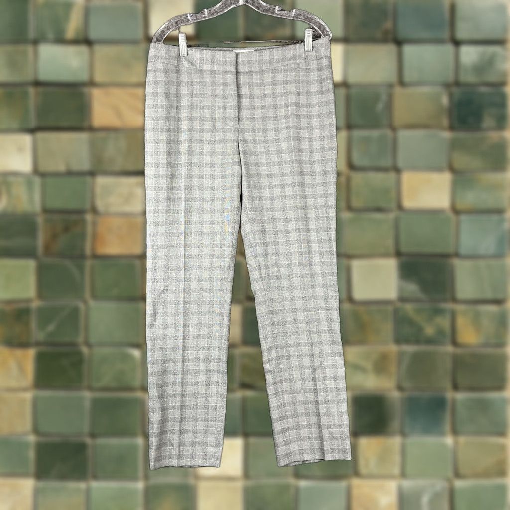 Calvin Klein Calvin Klein Women's Pants Slim Fit Plaid Black Gray Ankle 34x29 Size 24" / US 00 / IT 34 - 1 Thumbnail
