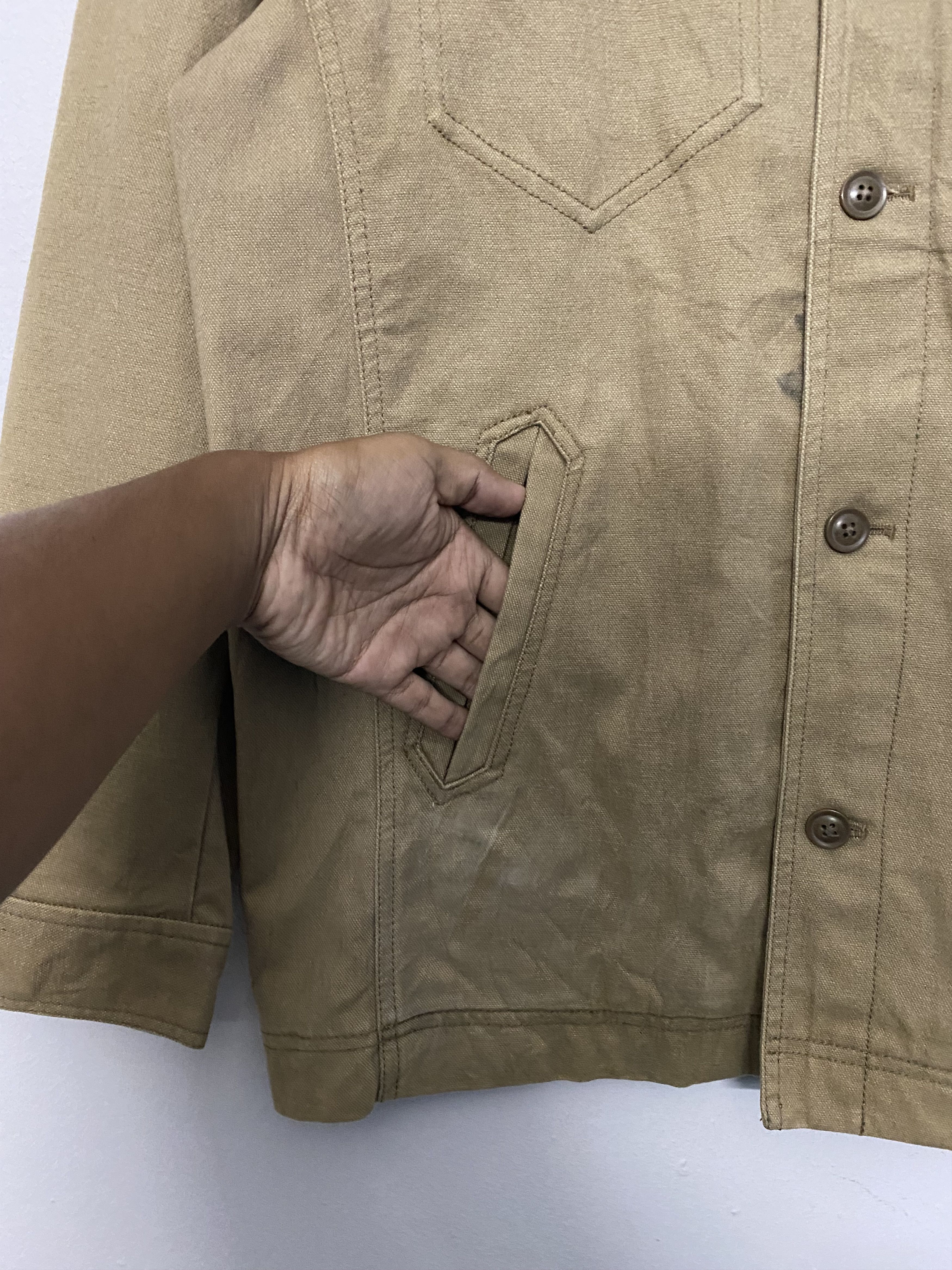 Chaps Ralph Lauren VTG Chaps Ralph Lauren Trucker Jacket L Brown Khaki Size US L / EU 52-54 / 3 - 6 Thumbnail