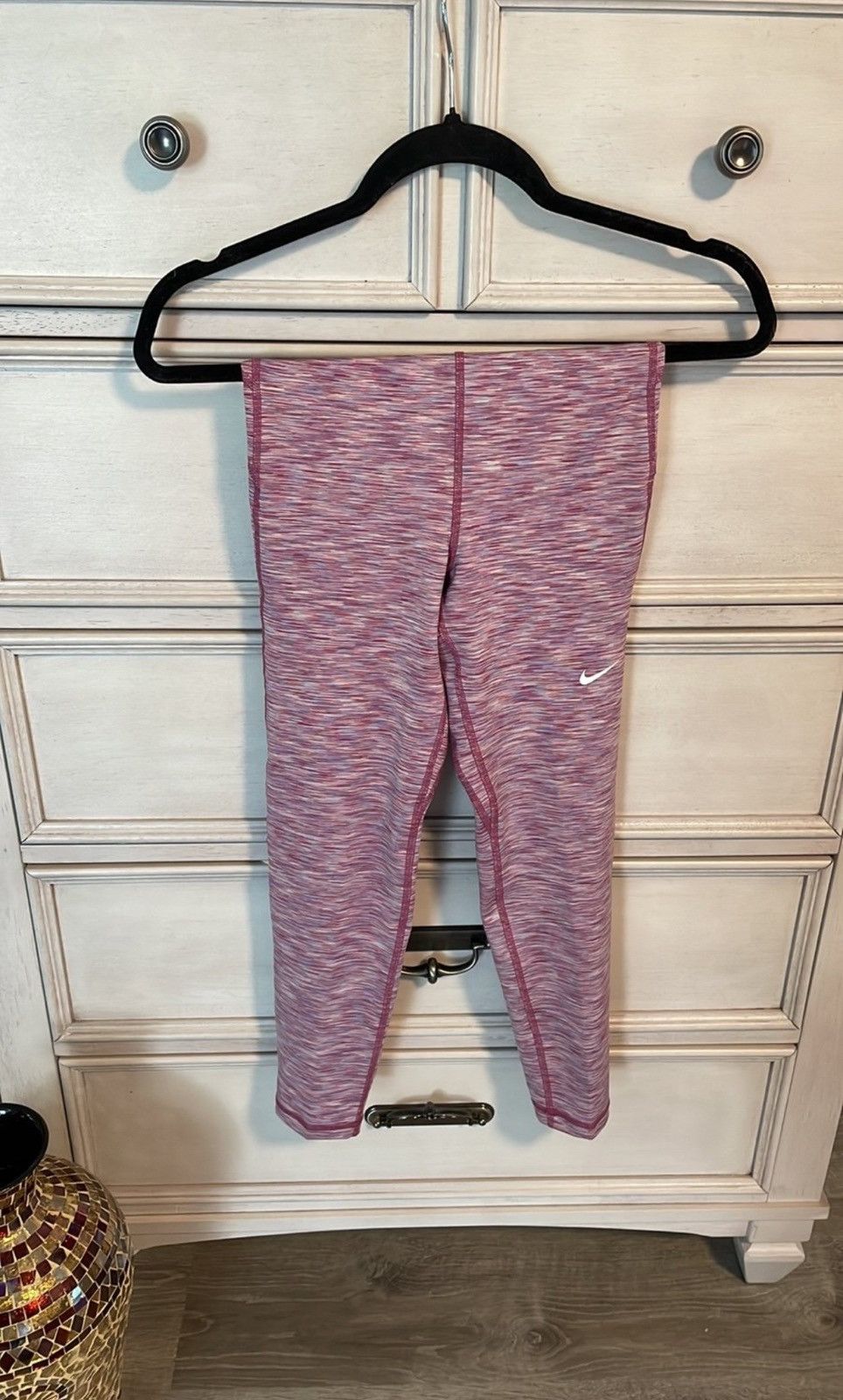 Nike Nike Women's PRO Space DYE Cropped Training Tights Size 26" / US 2 / IT 38 - 2 Thumbnail