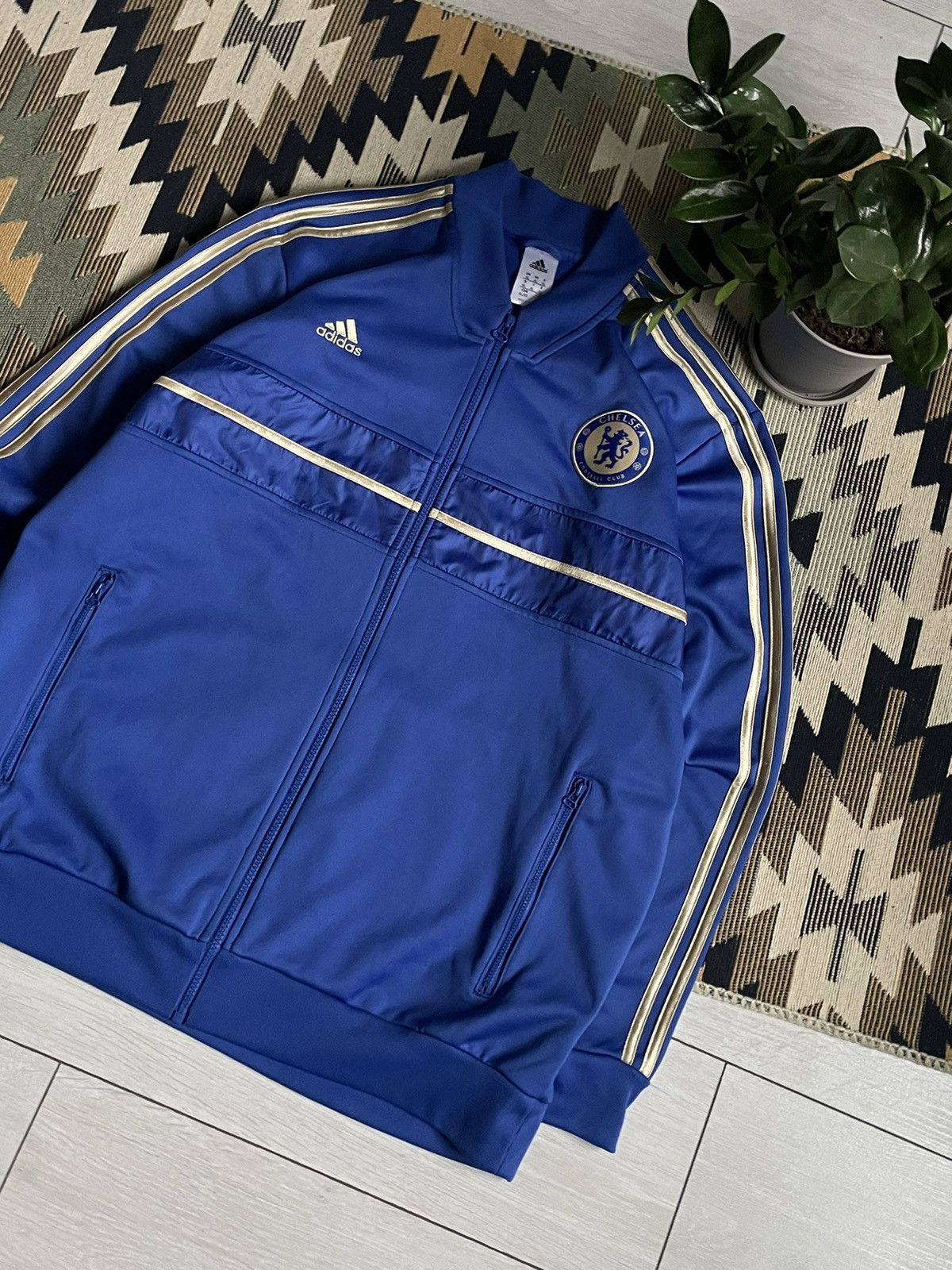 Adidas × Chelsea Soccer × Vintage Adidas 2012 Chelsea Track Top Jacket Size US XL / EU 56 / 4 - 3 Thumbnail
