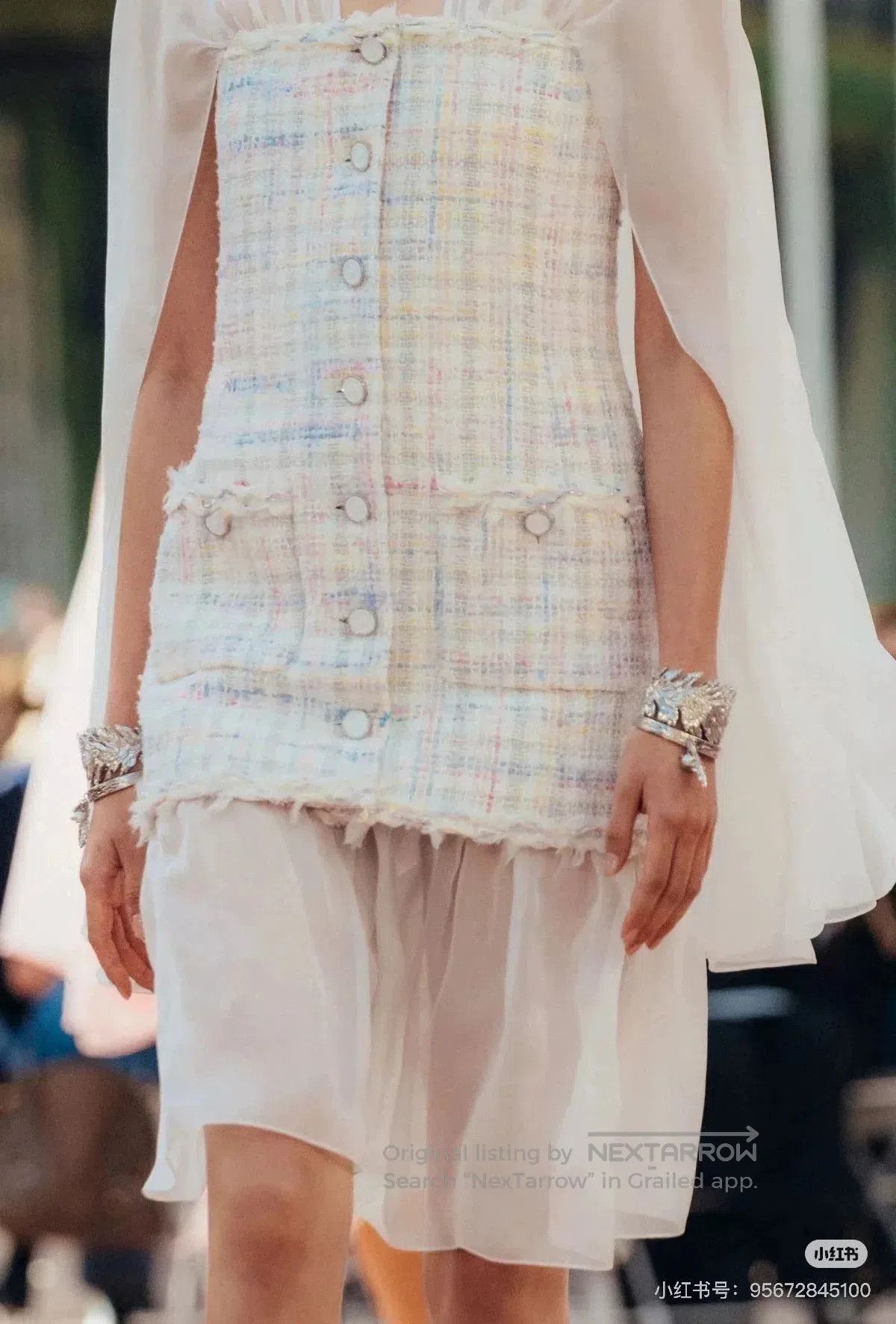 Chanel chanel white silk dress spring summer collection. Size US 36 / EU 52 - 8 Thumbnail