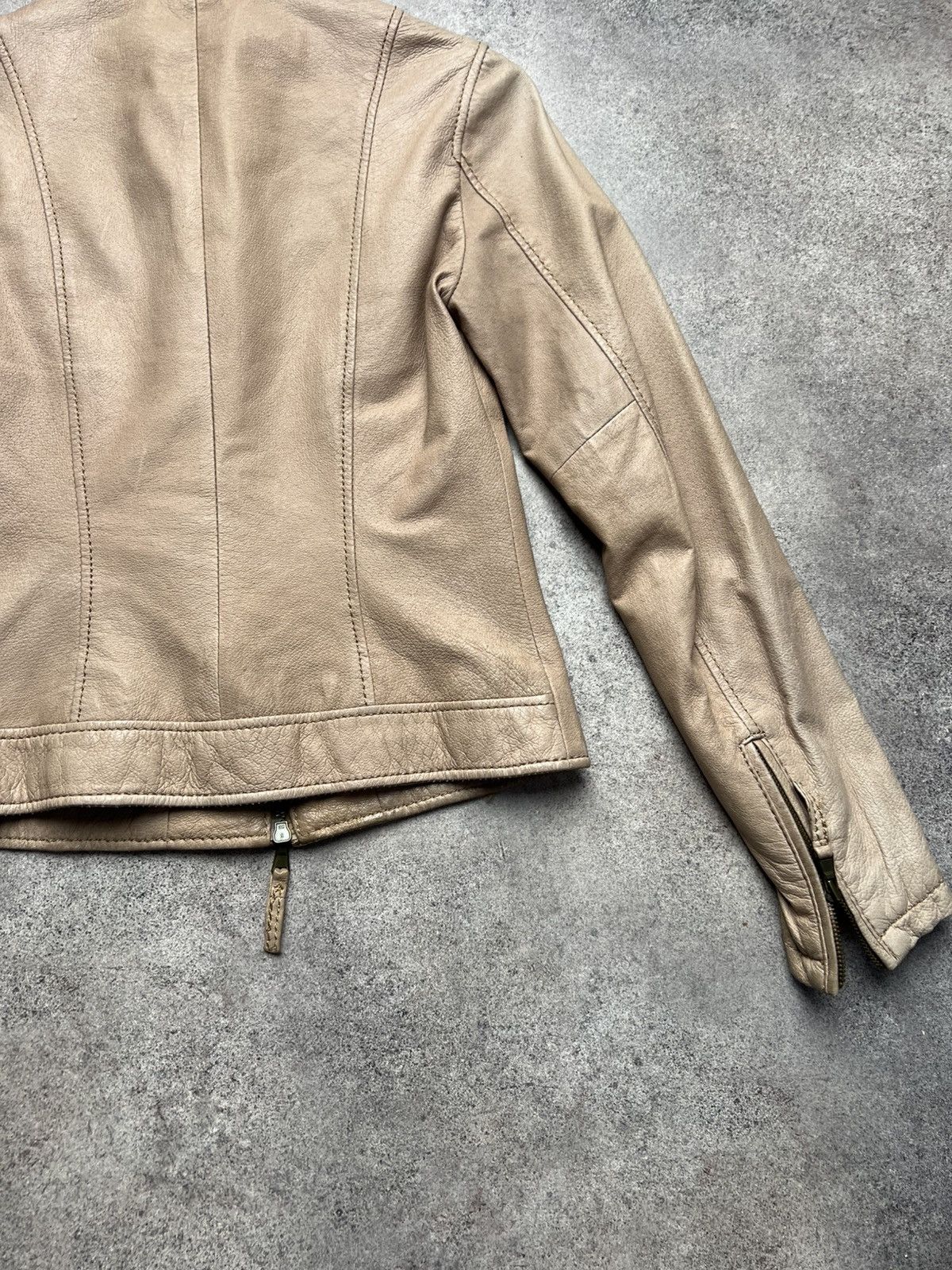 Other Vintage double zip faded leather jacket Size S / US 4 / IT 40 - 6 Thumbnail