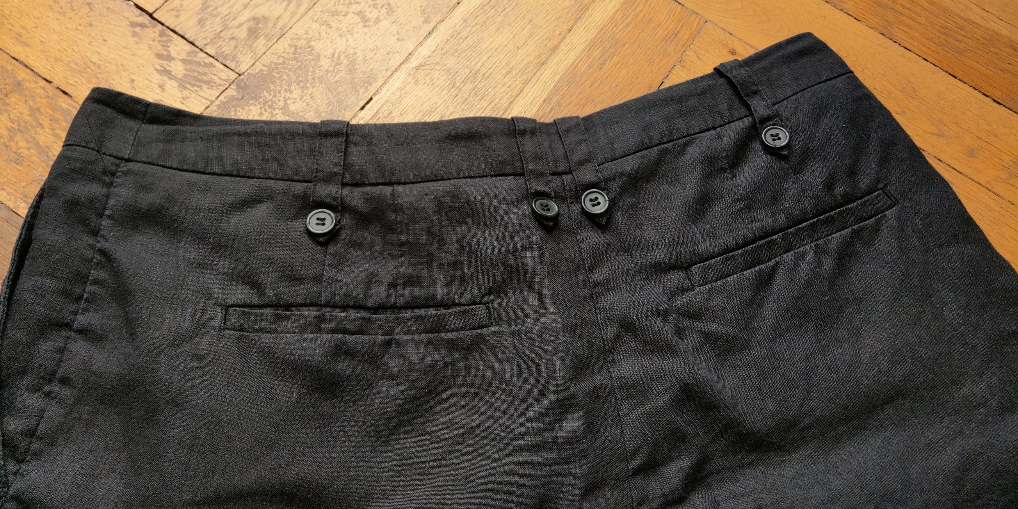 Vintage 100% Linen Goth Shorts Pants Loose Grunge Raver Opium Baggy Size US 32 / EU 48 - 2 Thumbnail