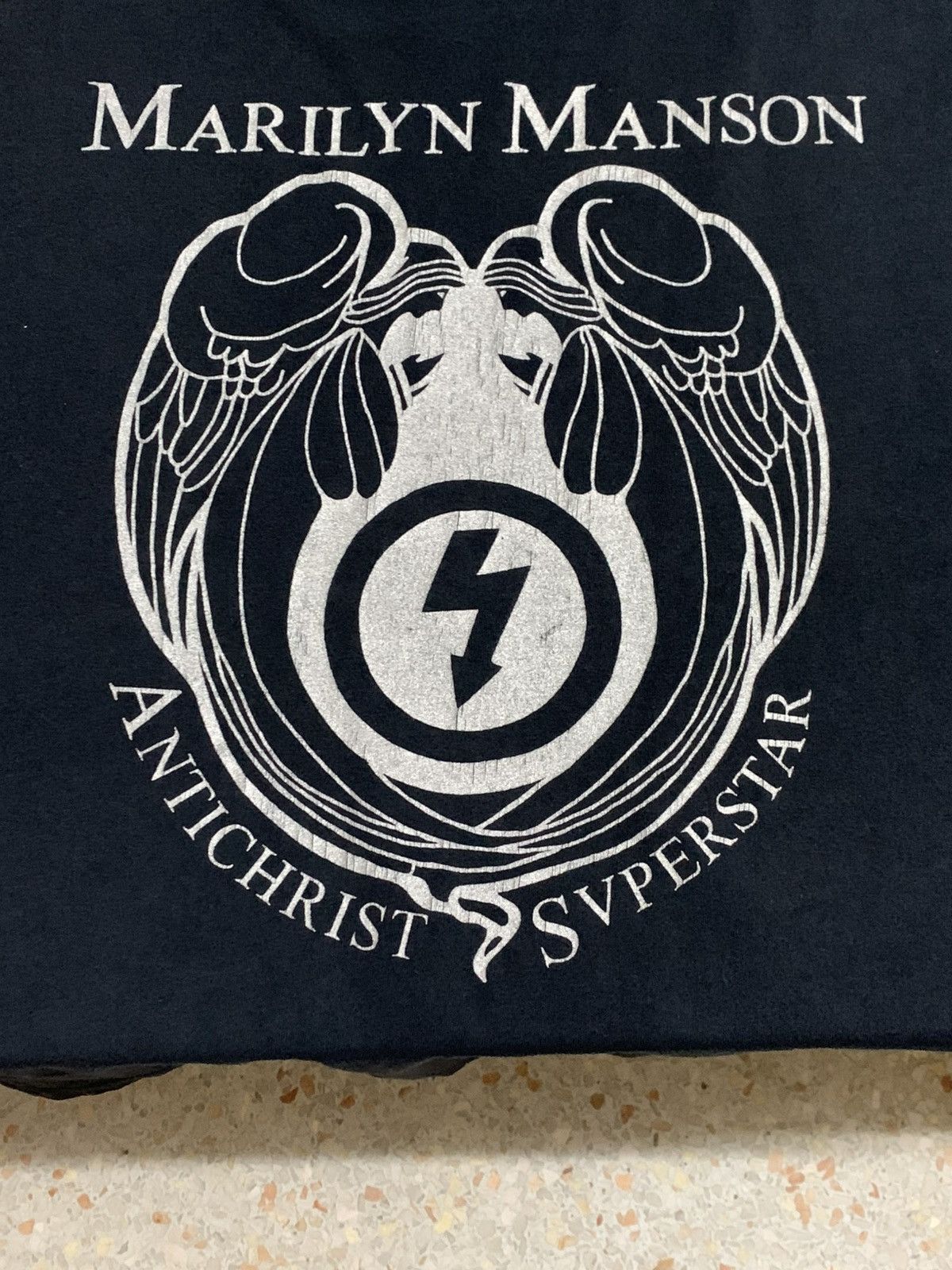 Marilyn Manson ⚡️ Vintage Marilyn Manson Long-sleeve Antichrist Superstar 90 Size US XL / EU 56 / 4 - 9 Thumbnail