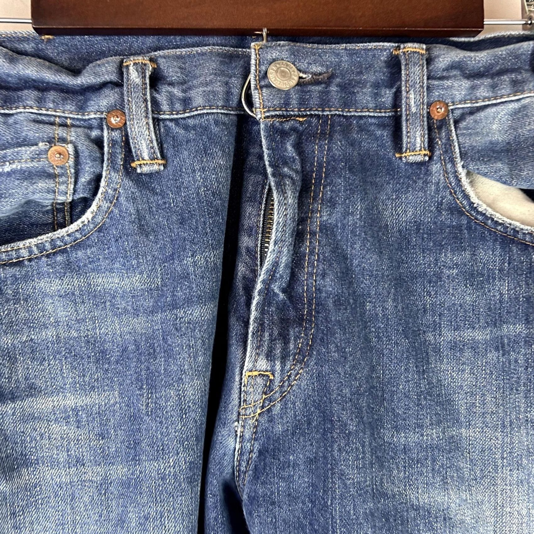 Polo Ralph Lauren VINTAGE? No. Polo Ralph Lauren Jeans Mens 34x30 Stratford Slim Fit Straight Denim Distressed Size US S / EU 44-46 / 1 - 3 Thumbnail