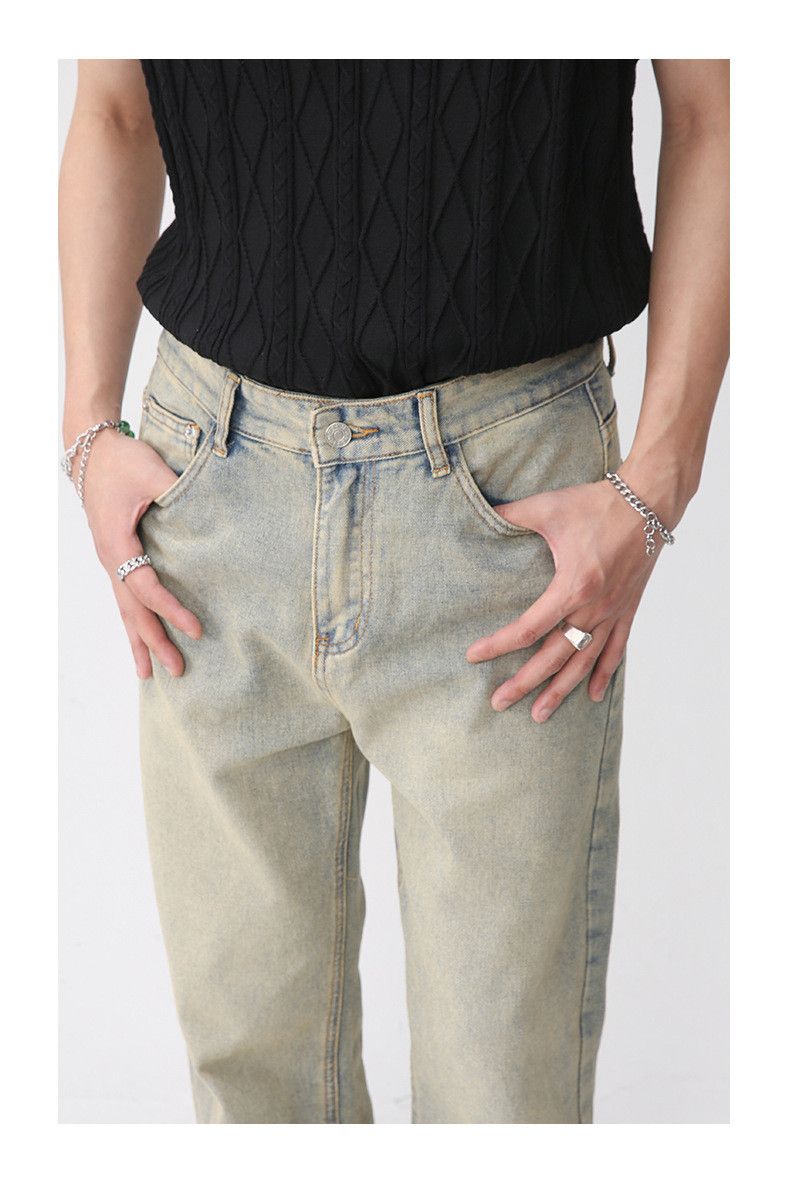 Japanese Brand × Jean Men's vintage washed distressed simple jeans Size US 32 / EU 48 - 5 Thumbnail