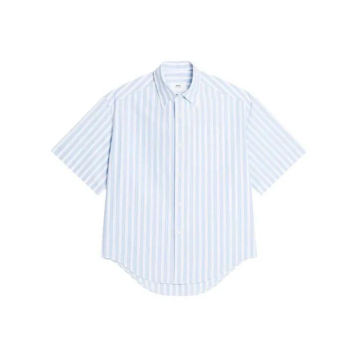 AMI AMIPARIS Striped Short Sleeve Shirt -2507 Size US M / EU 48-50 / 2 - 1 Thumbnail