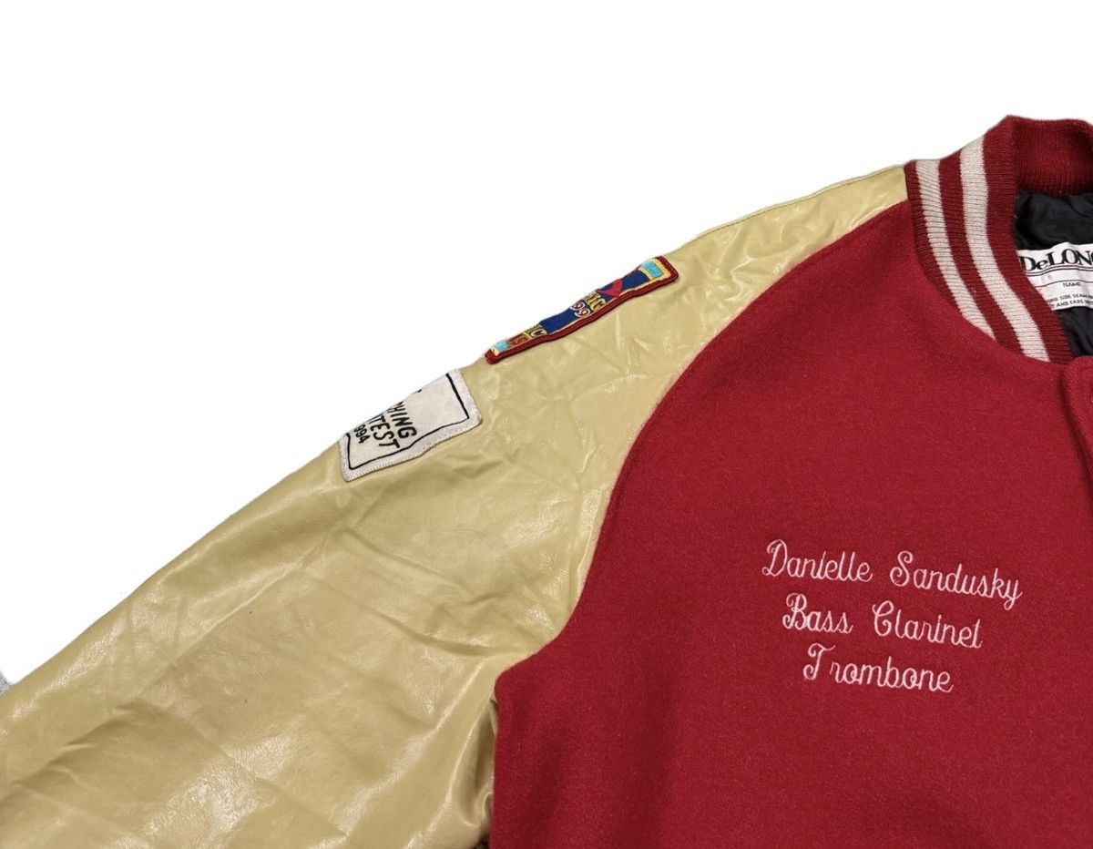 Delong Vintage 90s Delong Marching Band Wool Leather Varsity Jacket Size US M / EU 48-50 / 2 - 5 Thumbnail