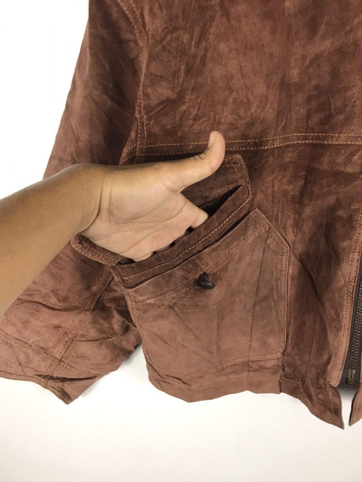 Genuine Leather ⚡️Vintage Art Able Development Hooded Faux Fur Leather Jacket Size US S / EU 44-46 / 1 - 7 Thumbnail