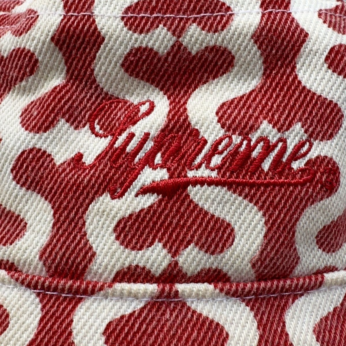 Supreme SUPREME TWILL CRUSHER RED MONOGRAM BUCKET HAT Size ONE SIZE - 2 Thumbnail