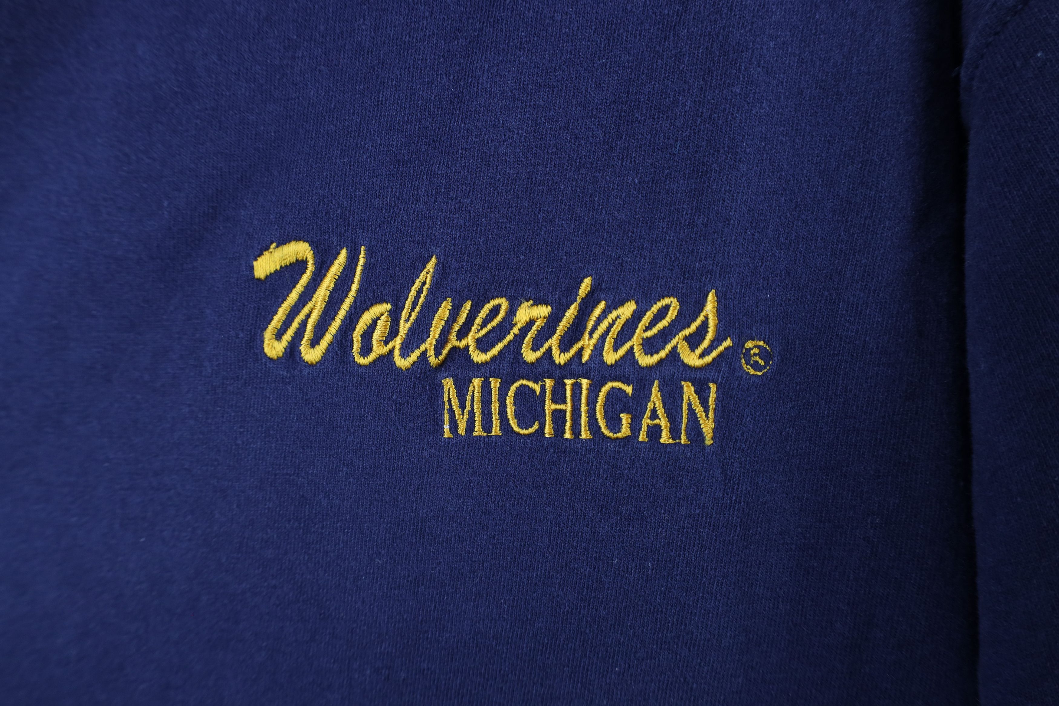 Vintage Vintage 90s The Game University of Michigan T-Shirt Blue Size US XL / EU 56 / 4 - 4 Thumbnail