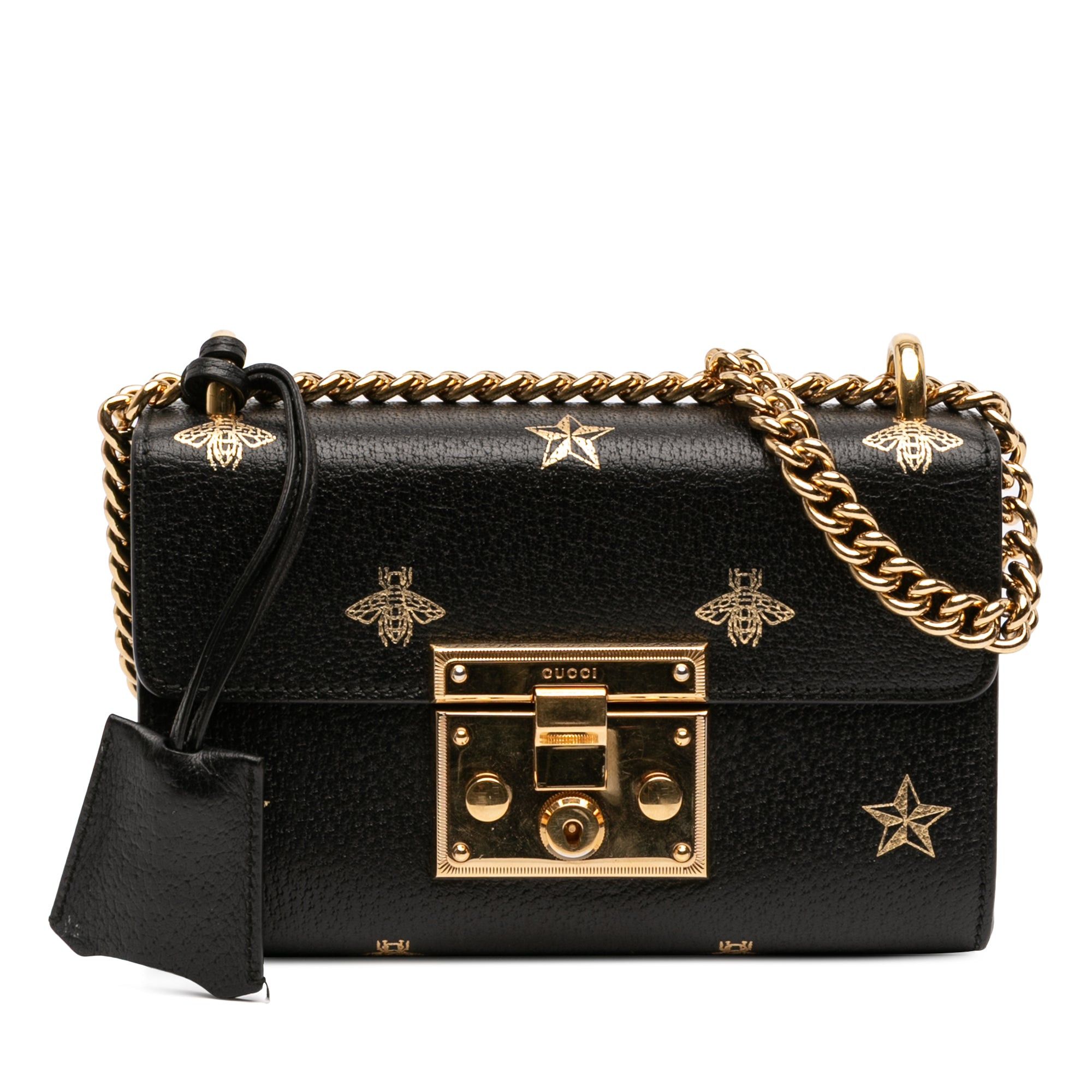 Gucci Small Leather Bee Star Padlock Crossbody Size ONE SIZE - 1 Thumbnail