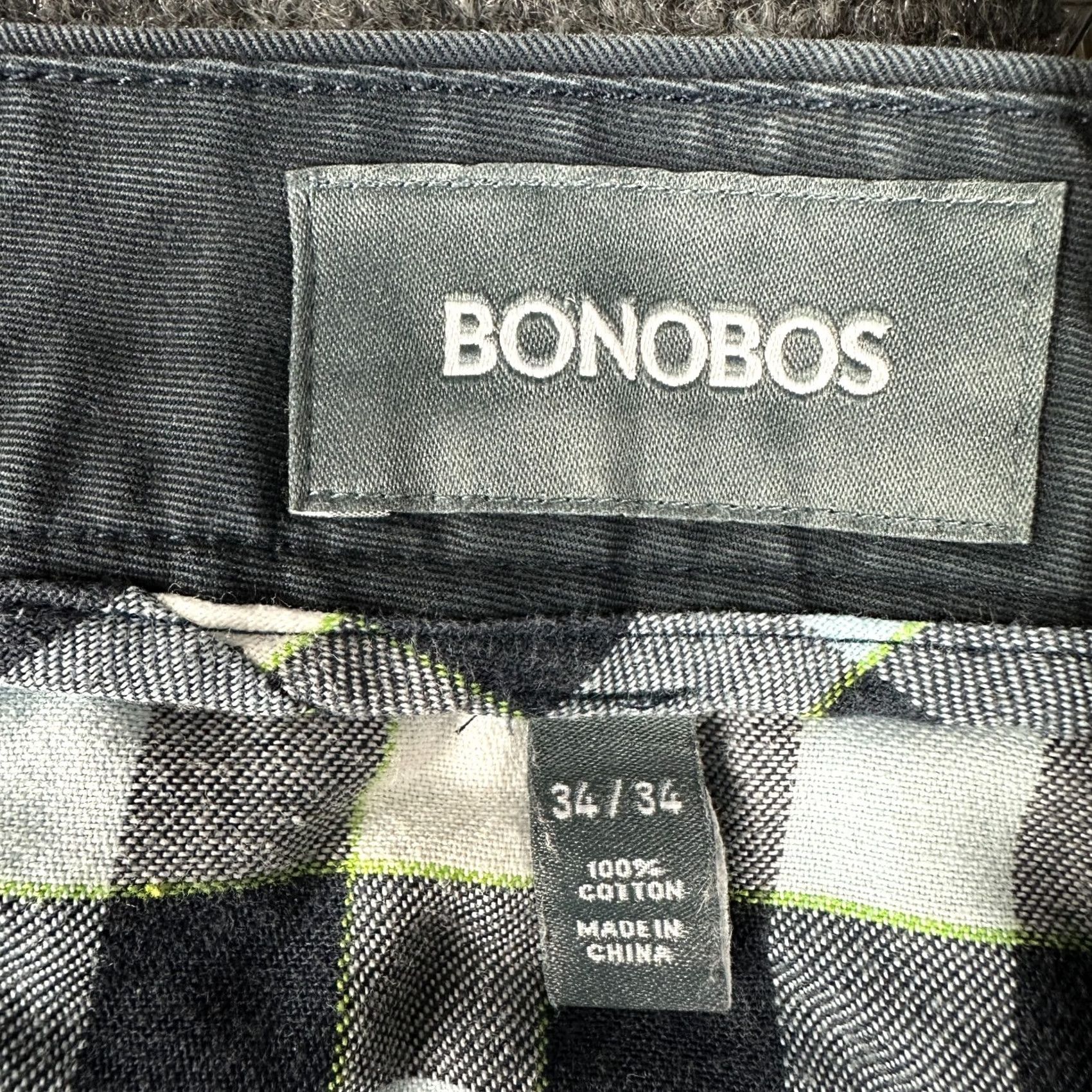 Bonobos Bonobos Pants Mens 34 Straight Leg Chino Blue Cotton Stretch Flat Front Pockets Size US 34 / EU 50 - 4 Thumbnail