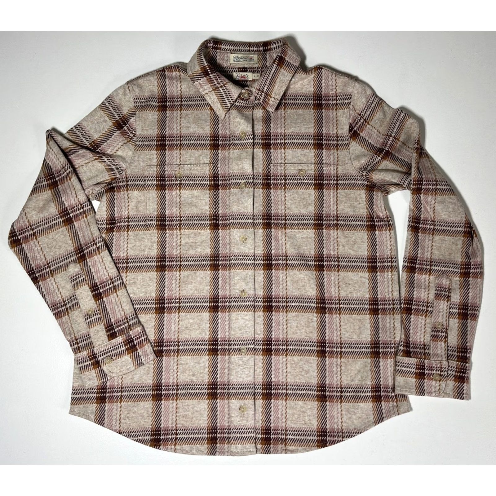 Faherty Faherty Women's Legend Sweater Shirt Plaid M Brown Button-Up Top Shirt Womens Mens Size M / US 6-8 / IT 42-44 - 3 Thumbnail