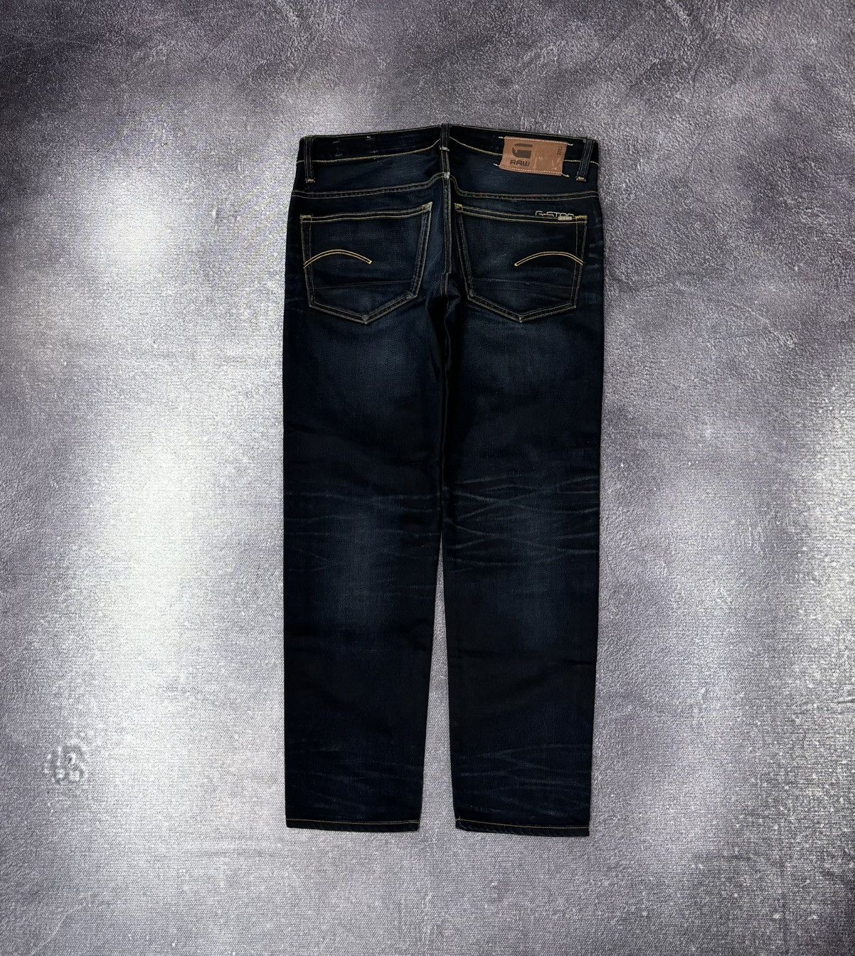 G-Star Vintage G-Star Raw Avant Garde Faded Navy Denim Biker Jeans Size US 33 - 1 Thumbnail