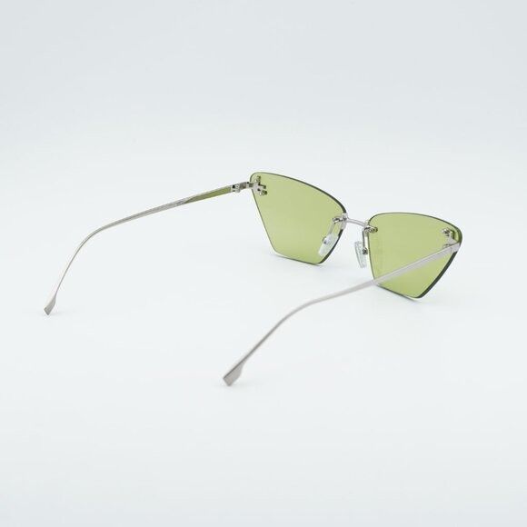 Fendi Fendi FE4160US 16N Sunglasses Silver Cat Eye Frame, Green Size ONE SIZE - 10 Thumbnail