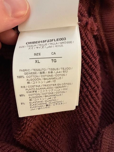 Off-White Off White Brand New Maroon Zip Up Hoodie - Size XL Size US XL / EU 56 / 4 - 6 Thumbnail