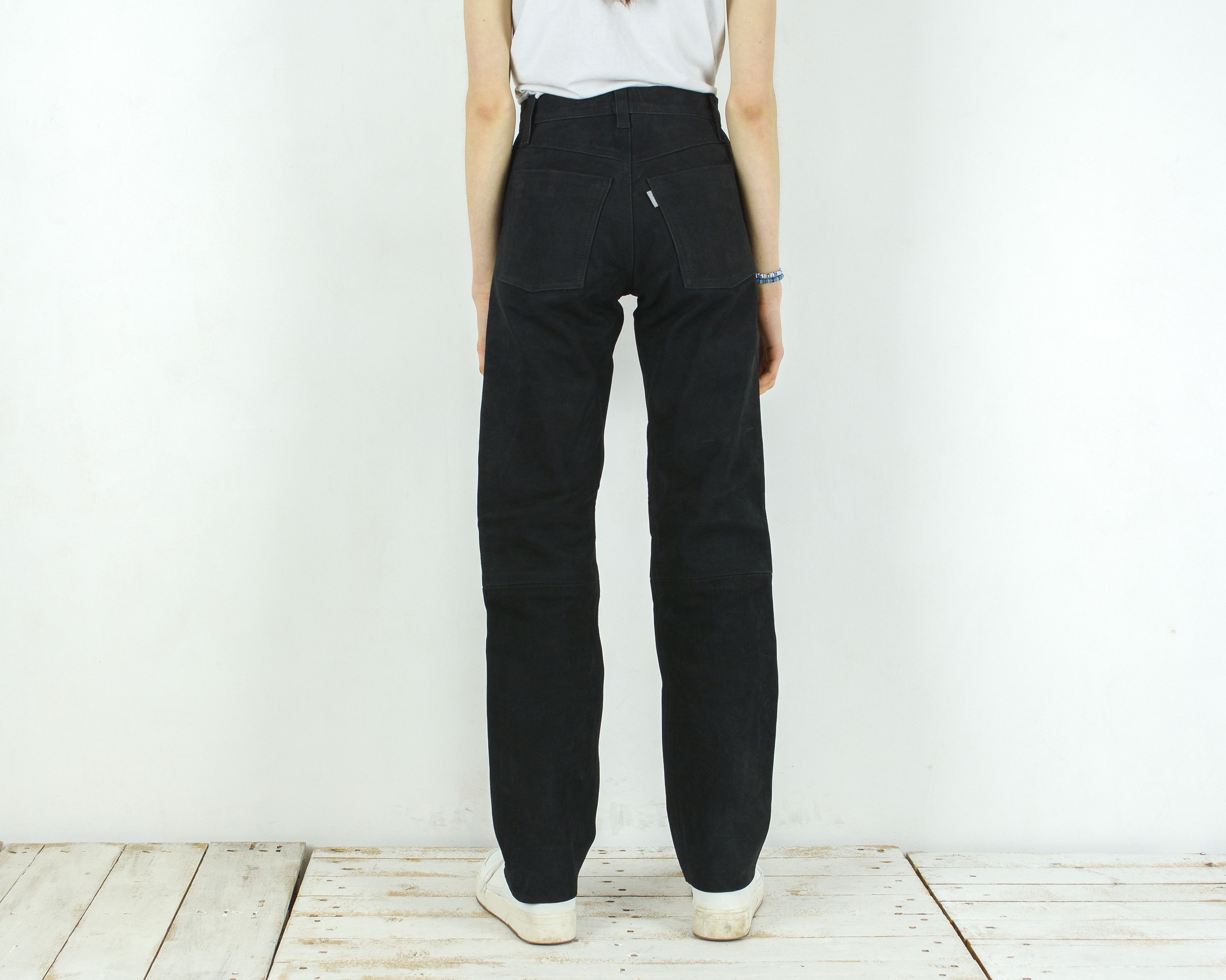 Genuine Leather × Other × Vintage ENJOY Genuine Leather Pants Straight Trousers High Waist Size 27" / US 4 / IT 40 - 3 Thumbnail