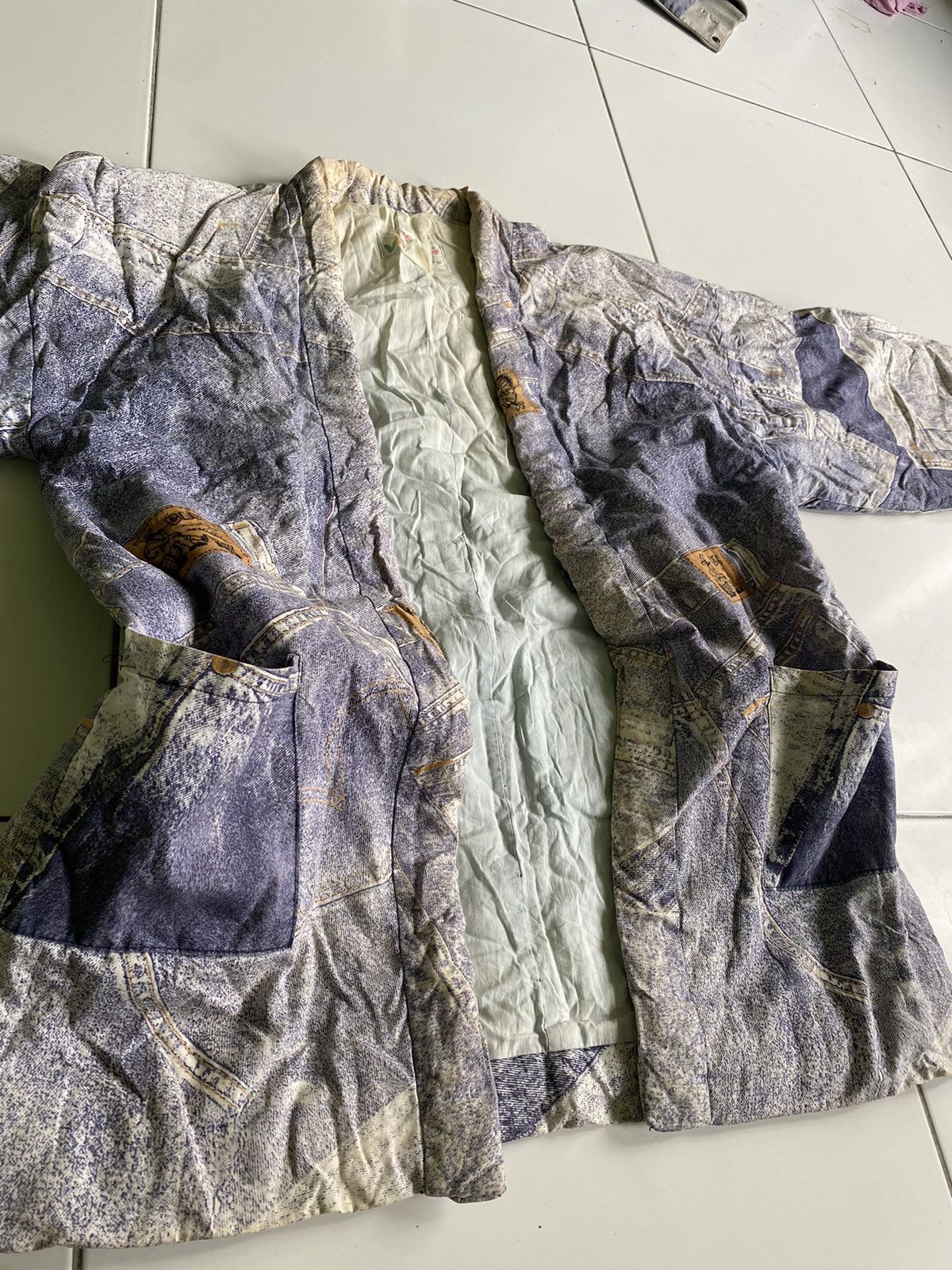 Japanese Brand KIMONO PATCHWORK RAMBO DESIGN DENIM BLUE JACKETS Size US XL / EU 56 / 4 - 9 Thumbnail