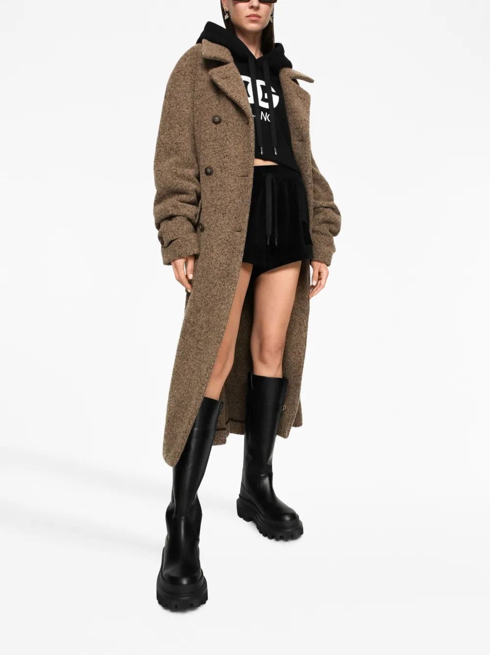 Dolce & Gabbana o1y0825 Overcoat in Brown Size M / US 6-8 / IT 42-44 - 3 Thumbnail