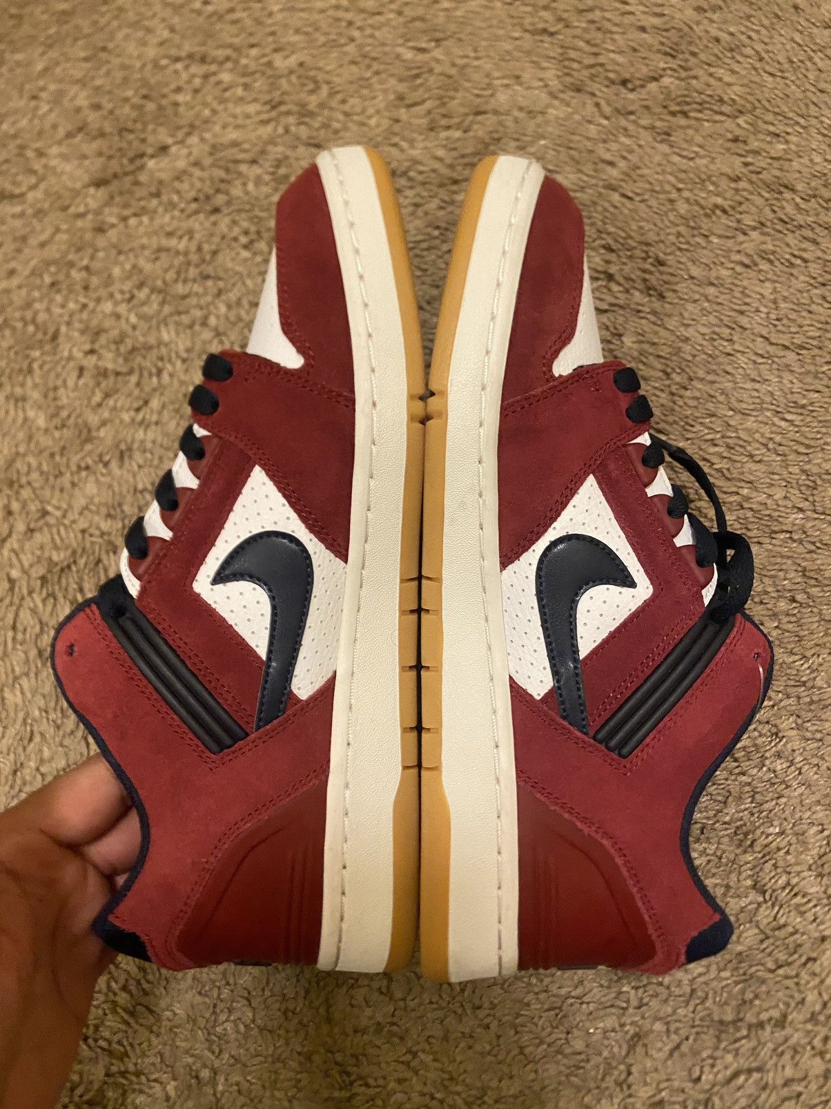 Nike Nike SB Air Force 2 Low Team Red Obsidian Shoes size 9.5 Size US 9.5 / EU 42-43 - 5 Thumbnail