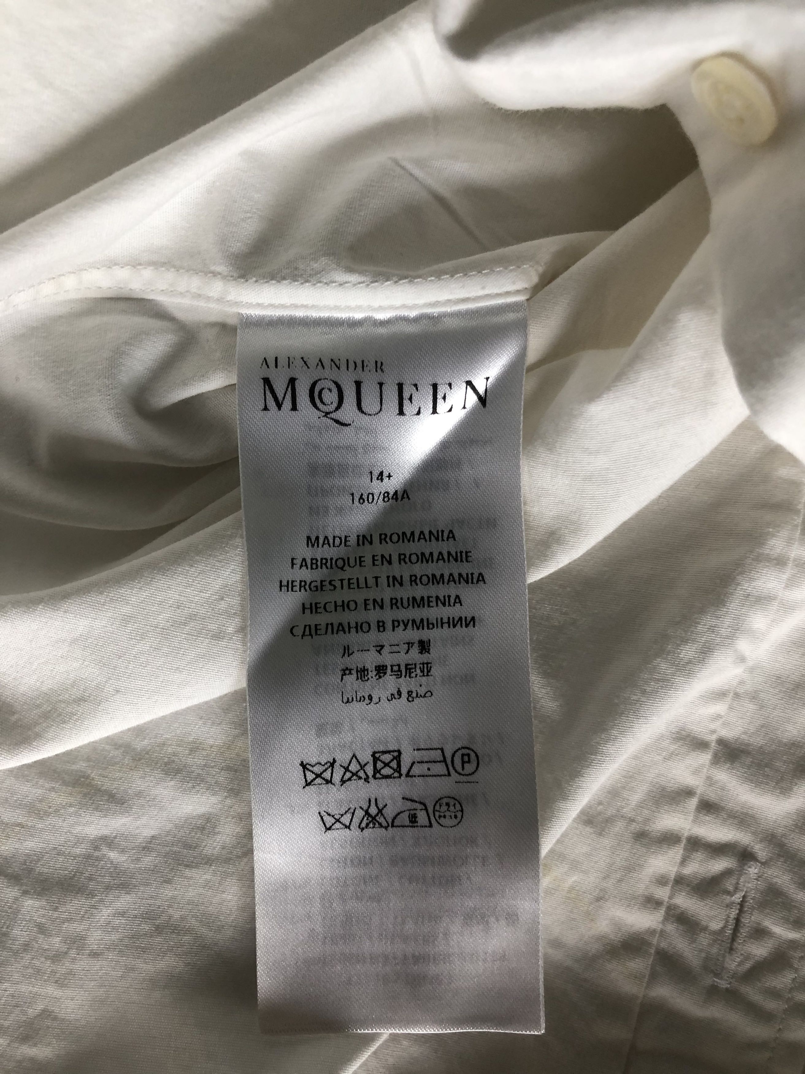 Alexander McQueen Woven Shirt (White) Size US XS / EU 42 / 0 - 3 Thumbnail
