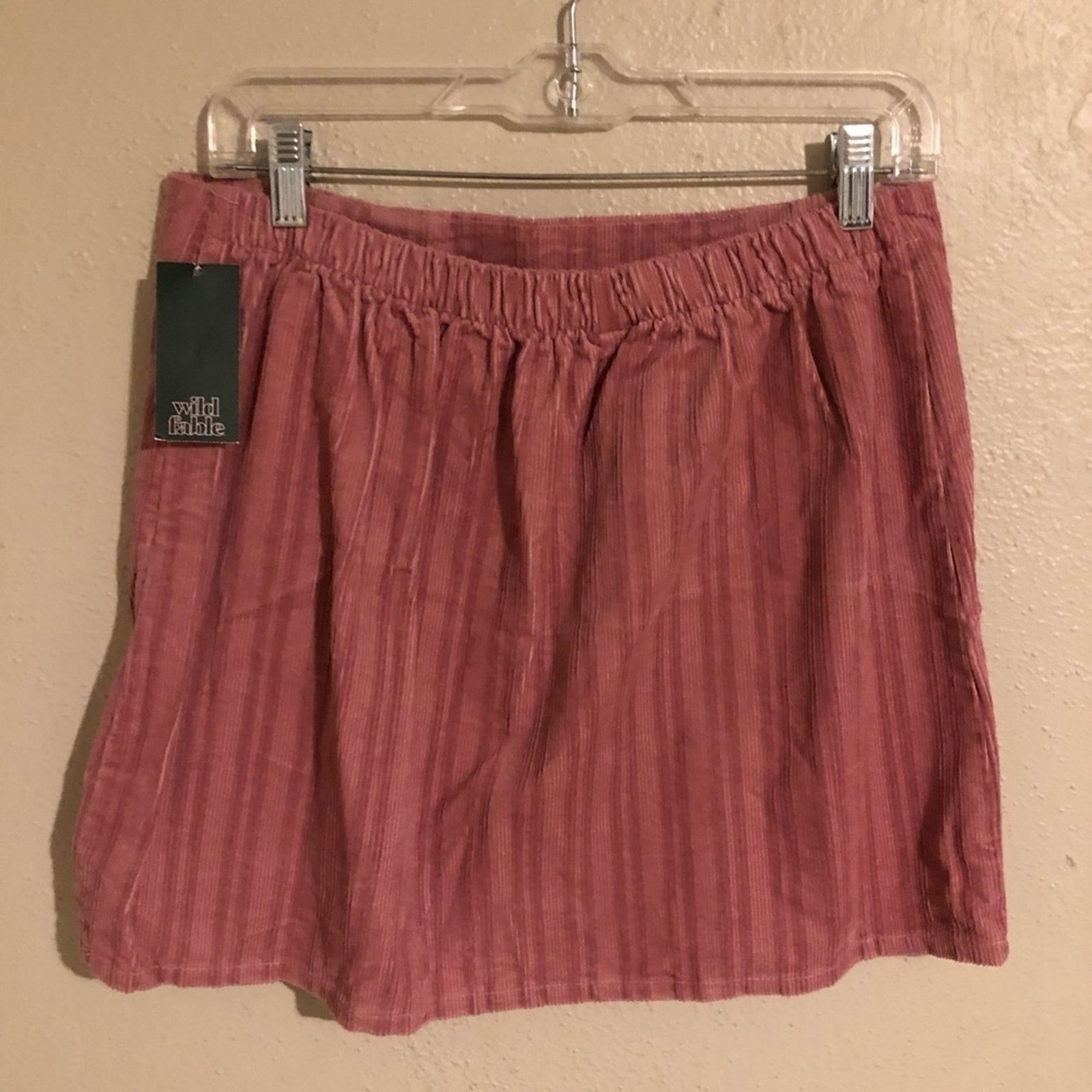 Target Basics Wild Fable Pink Corduroy Skirt with Buttons Size 28" / US 6 / IT 42 - 4 Thumbnail