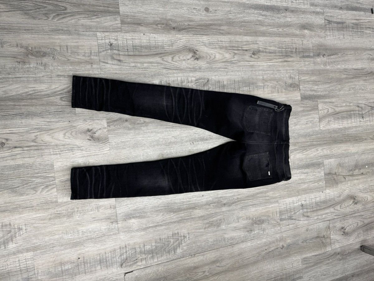 Amiri Amiri MX1 Cracked Paint Jeans (Blue) Size US 33 - 3 Thumbnail