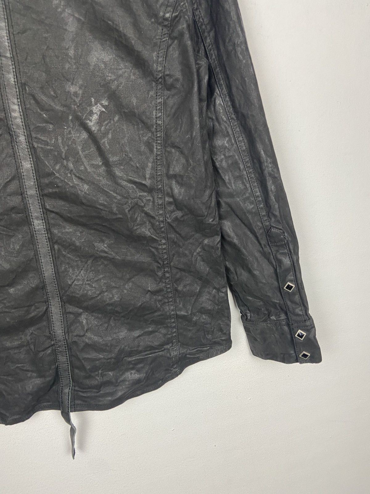 Japanese Brand Black Gothic Coated DRKSHDW Biker Shirt Jacket Size US L / EU 52-54 / 3 - 11 Thumbnail