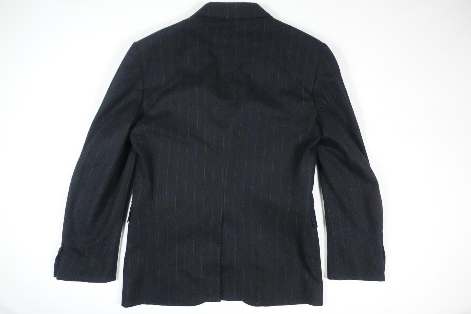 Ralph Lauren Rugby Blazer Jacket Coat Black Striped Wool 40