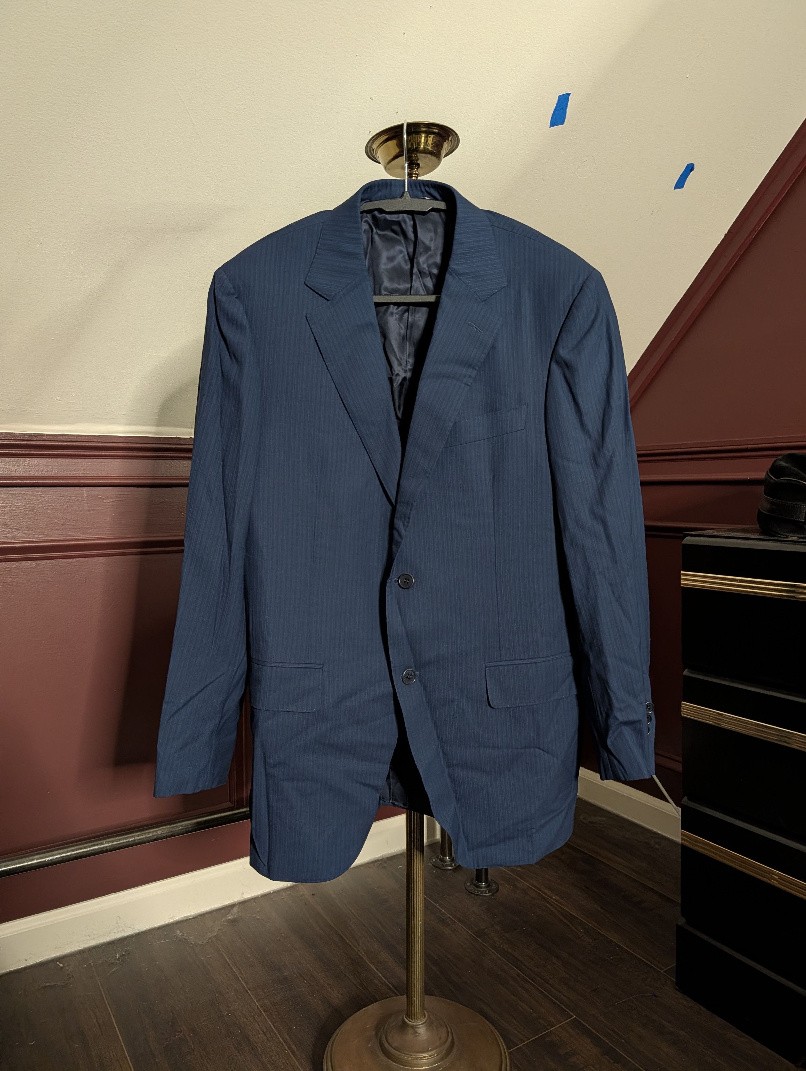 Canali "Impeccabile" blue striped made in Italy jacket 40R Size 40R - 1 Thumbnail