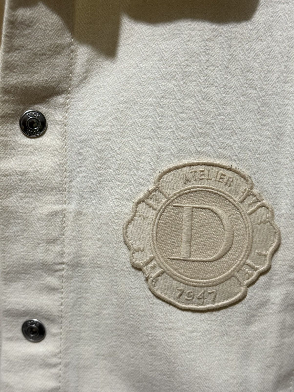 Dior Dior Denim Herringbone Motif Coach Jacket Beige Size US M / EU 48-50 / 2 - 2 Thumbnail