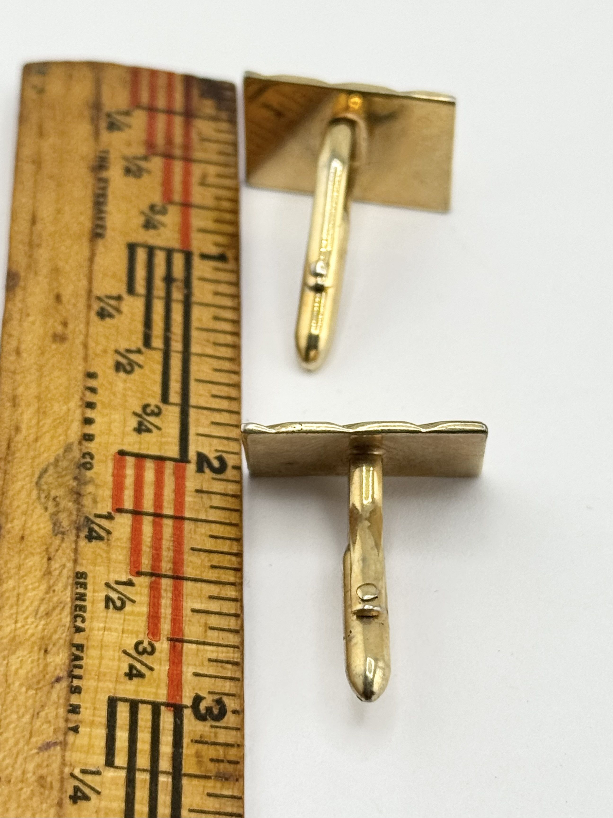 Vintage Vintage square gold tone cuff links Size ONE SIZE - 3 Thumbnail