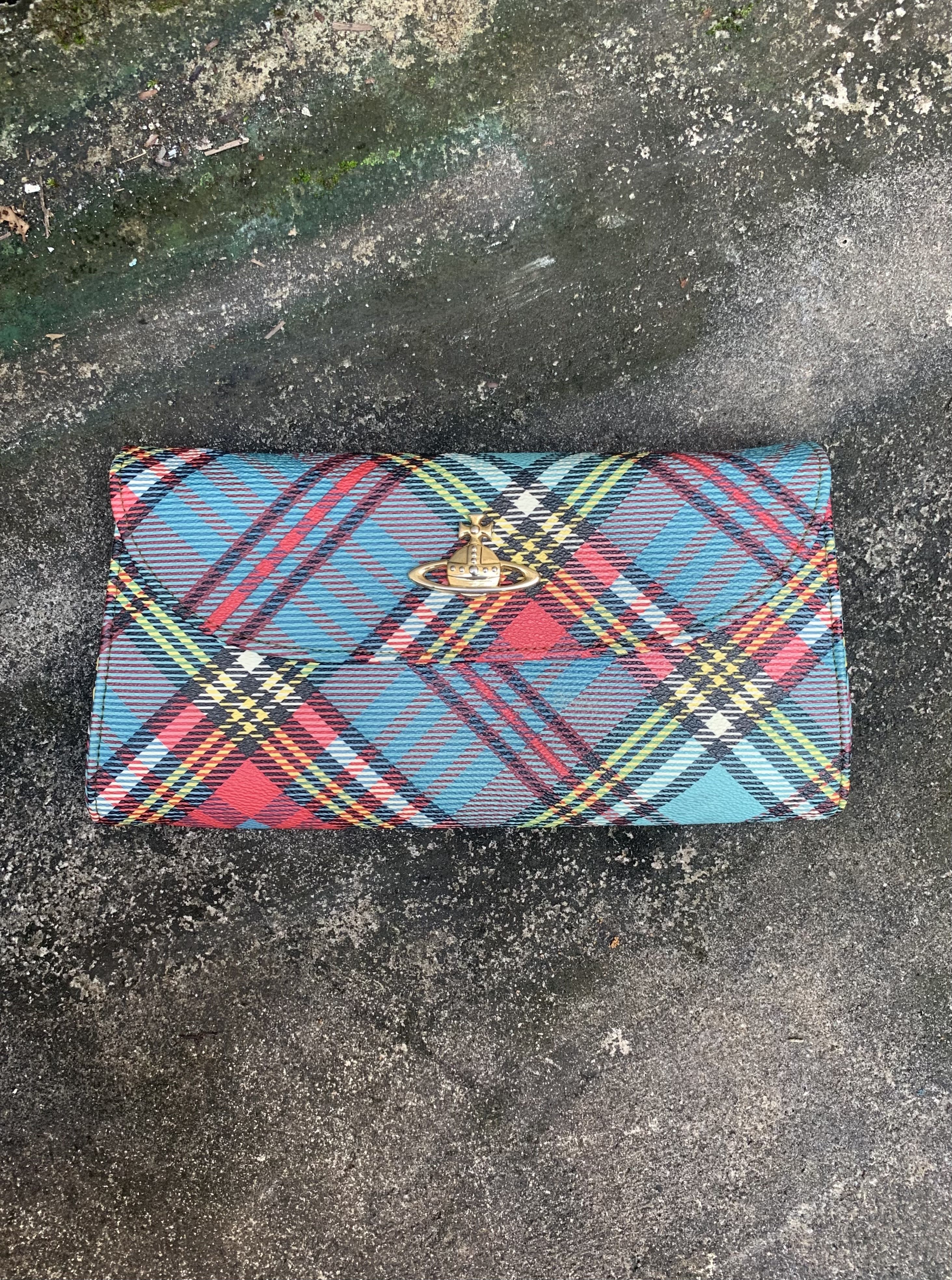 Vivienne Westwood Vivienne Westwood London Tartan Plaid Leather Long Wallet Size ONE SIZE - 1 Thumbnail