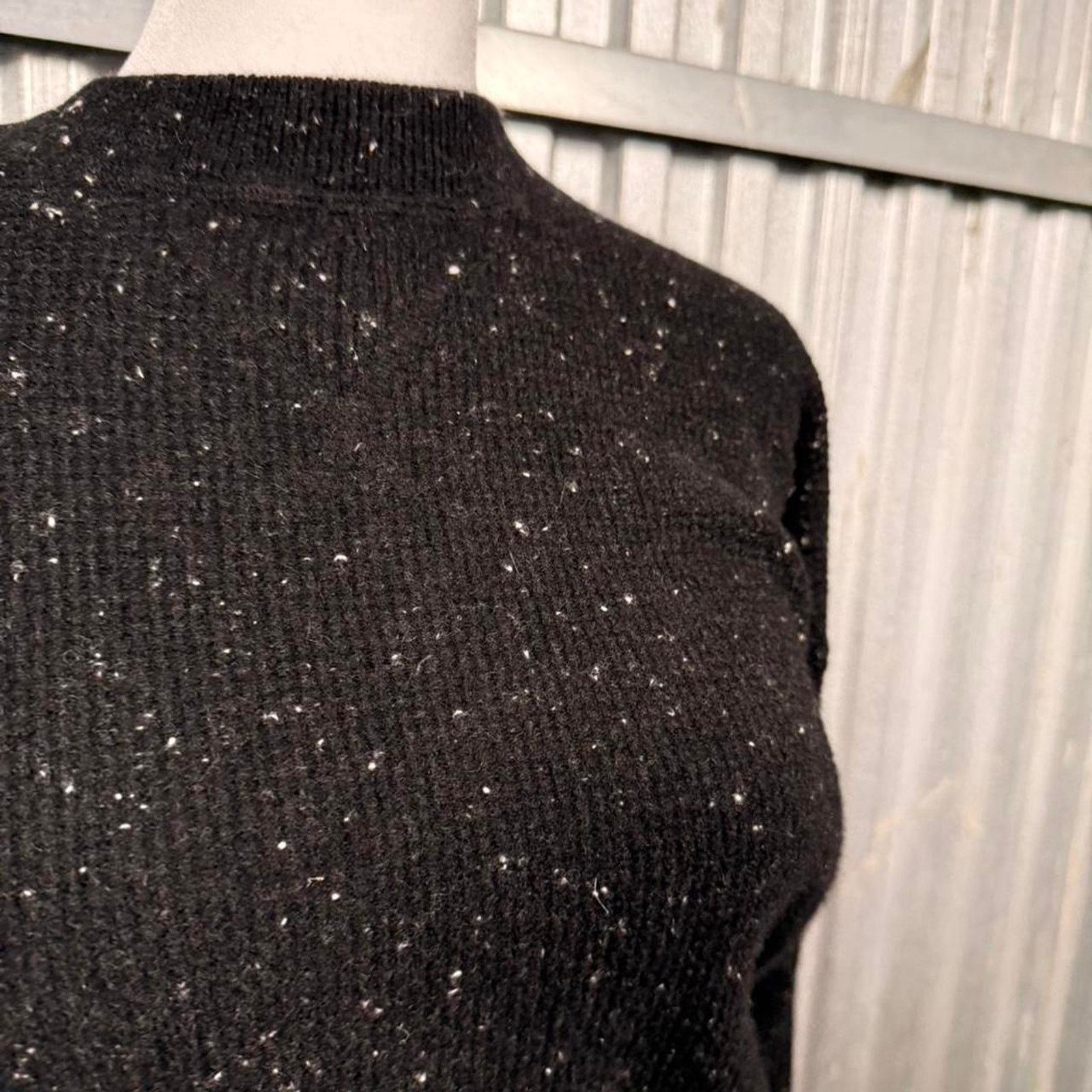 Madewell Madewell black cashmere sweater with silver speckles Size S / US 4 / IT 40 - 2 Thumbnail