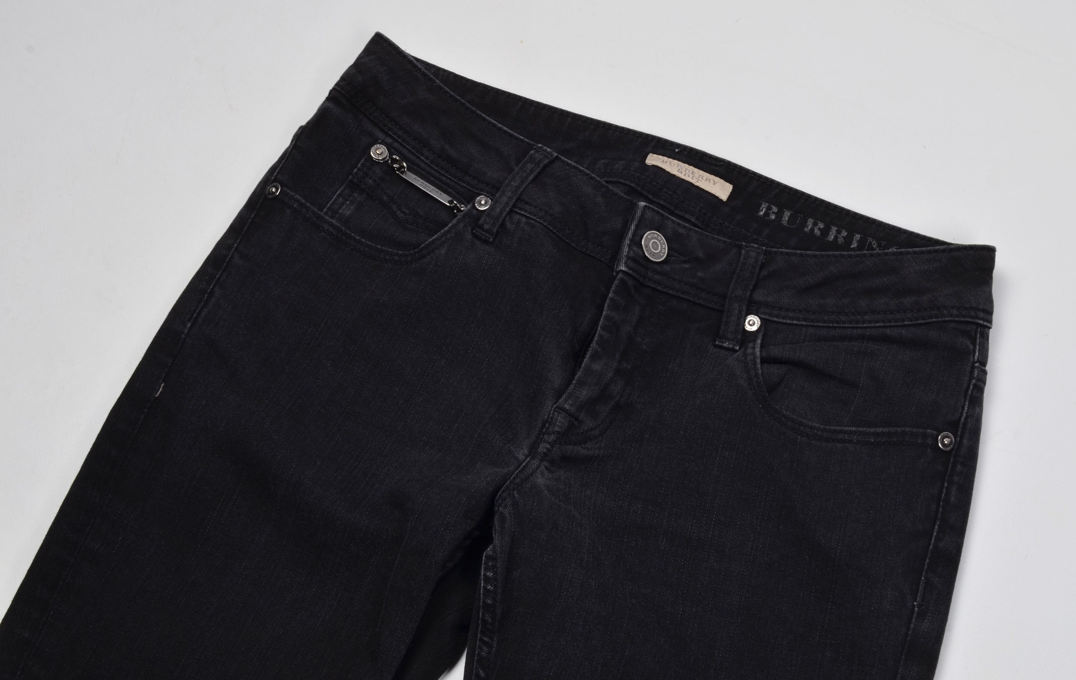 Burberry Burberry Brit Burrington Skinny Black Denim Jeans Size 28" / US 6 / IT 42 - 2 Thumbnail