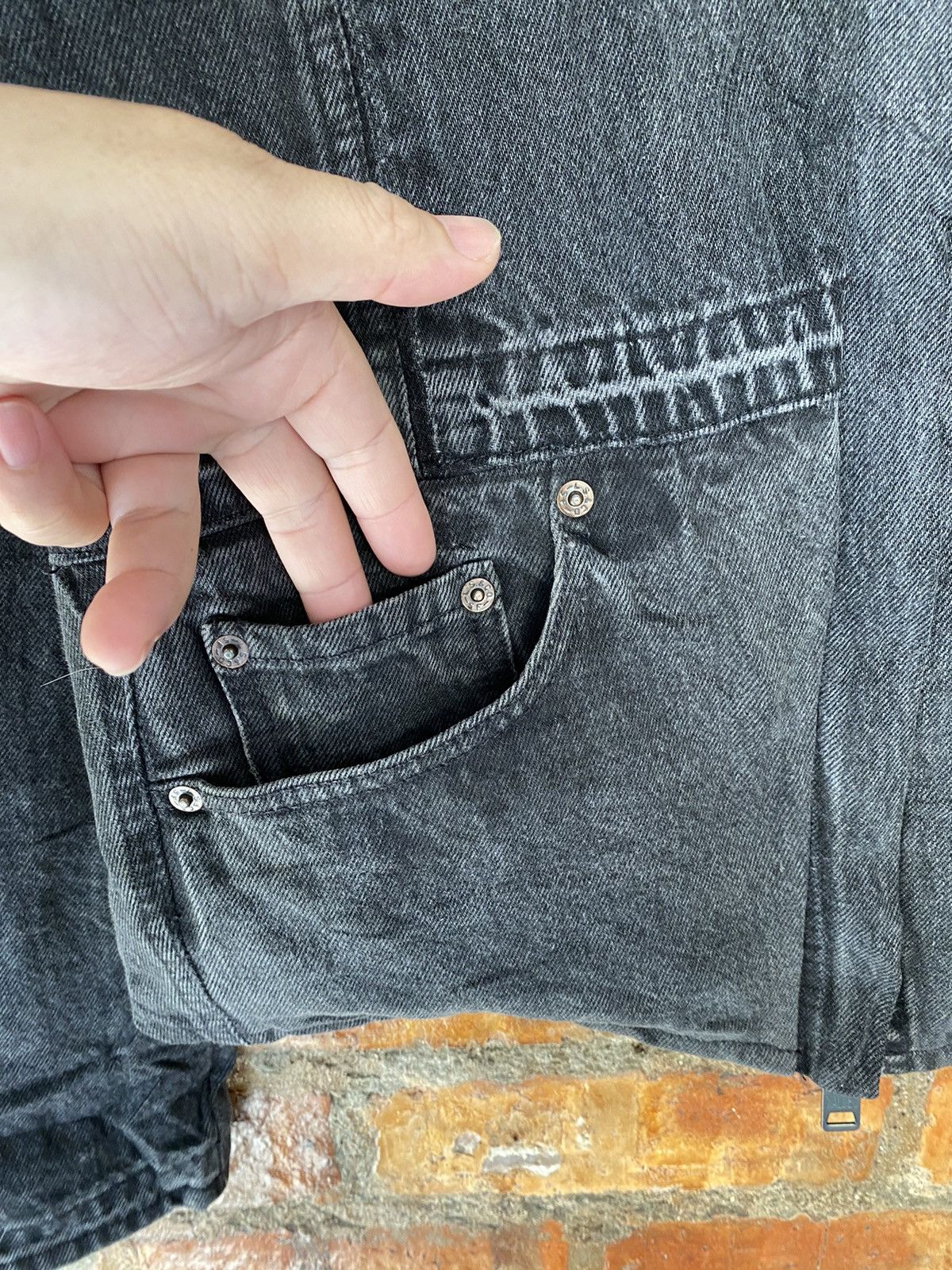 Japanese Brand × Nepenthes × Yasuyuki Ishii Vtg Cut and Rebuild Levis Ink Japan Waldes Zipper Size US XS / EU 42 / 0 - 9 Thumbnail