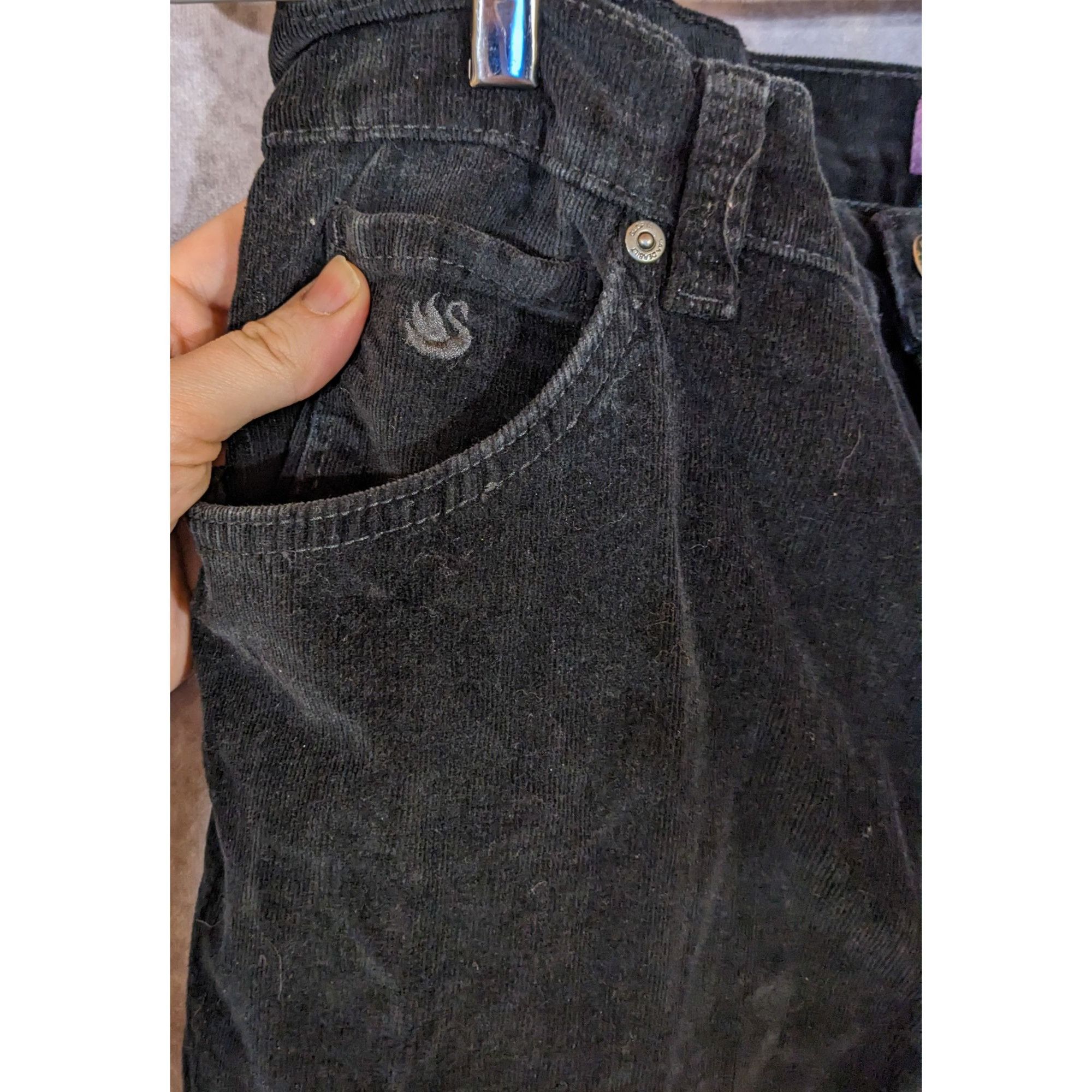 Gloria Vanderbilt Gloria Vanderbilt Black Corduroy Pants With Sparkly Pocket A Size 34" / US 12 / IT 48 - 6 Thumbnail