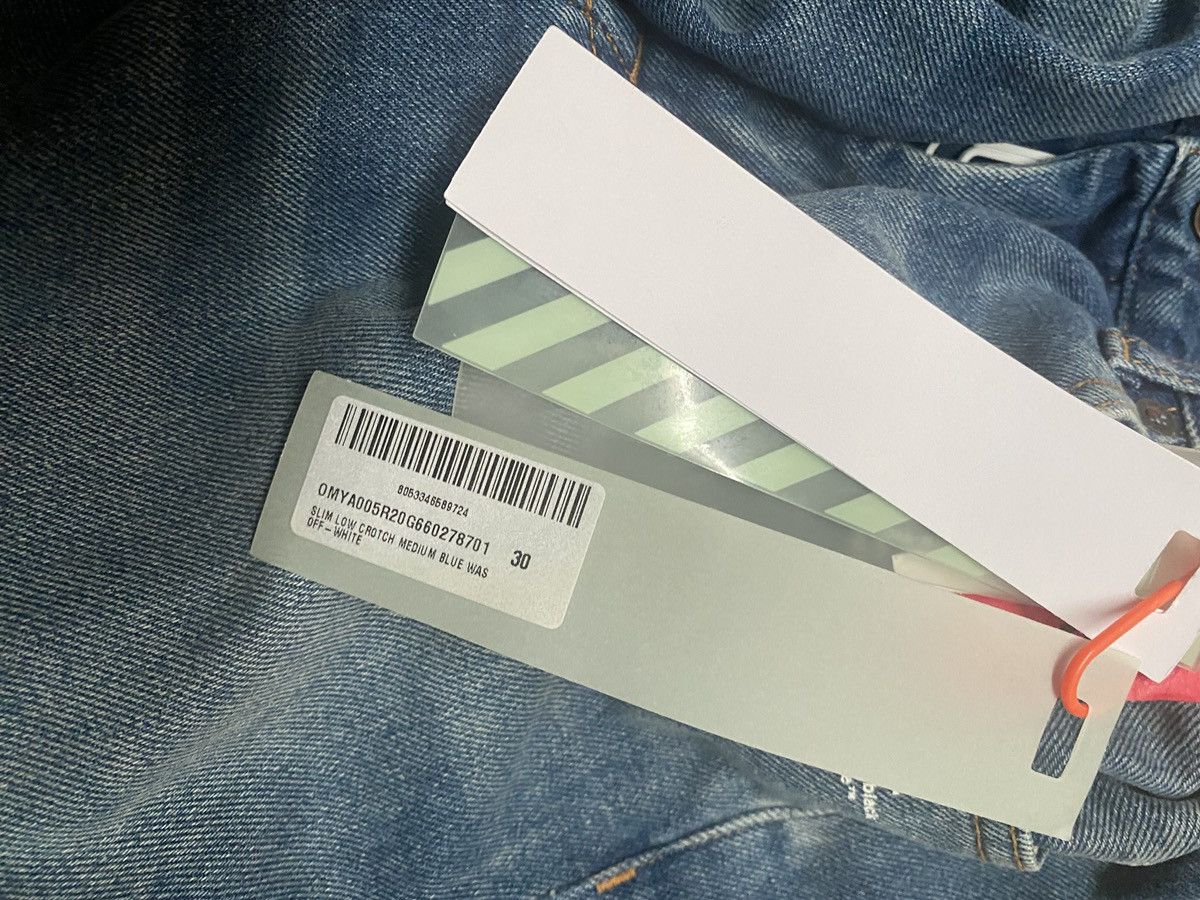 Off-White Off White Slim Low Crotch Jeans Size 30 BNWT Size US 30 / EU 46 - 12 Thumbnail