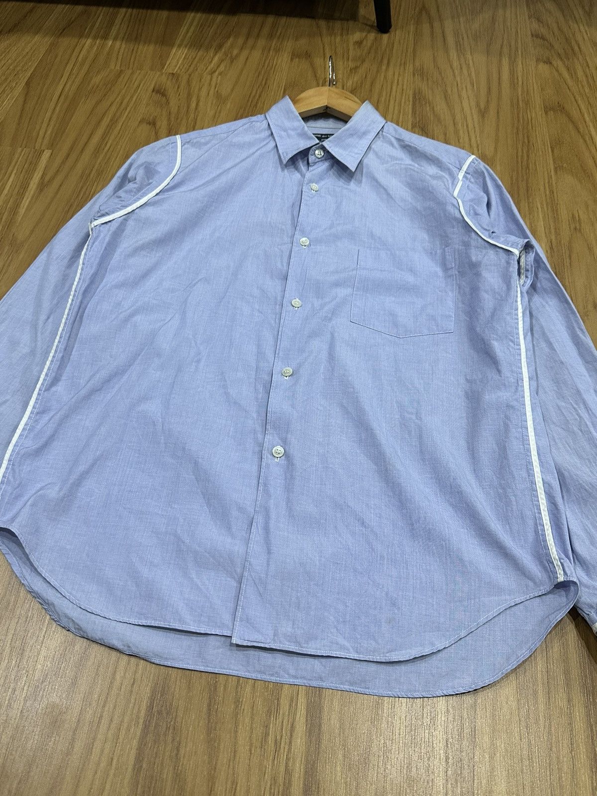Comme des Garcons Cdg Homme White Lining L/S Shirt Size US M / EU 48-50 / 2 - 6 Thumbnail