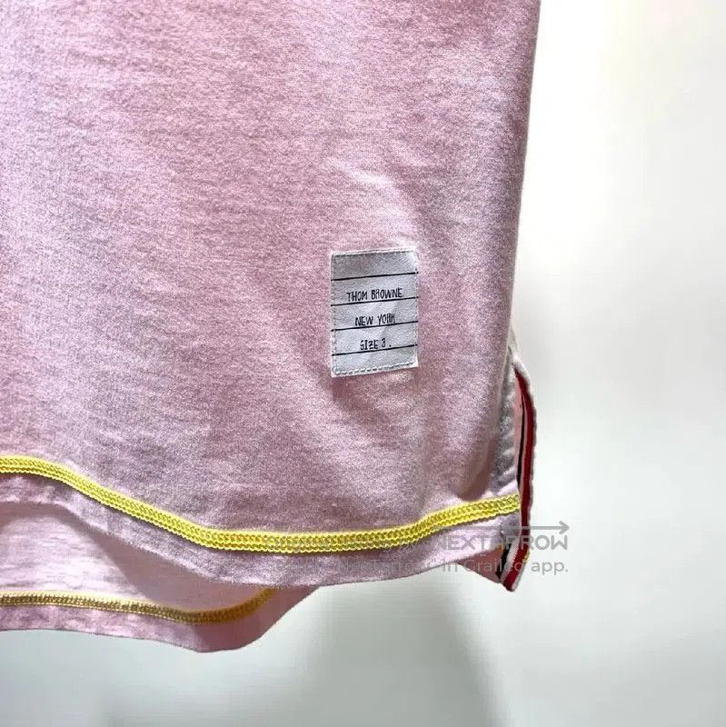 Thom Browne Thom Browne Pink Cotton Men's T-Shirt . Size US M / EU 48-50 / 2 - 8 Thumbnail