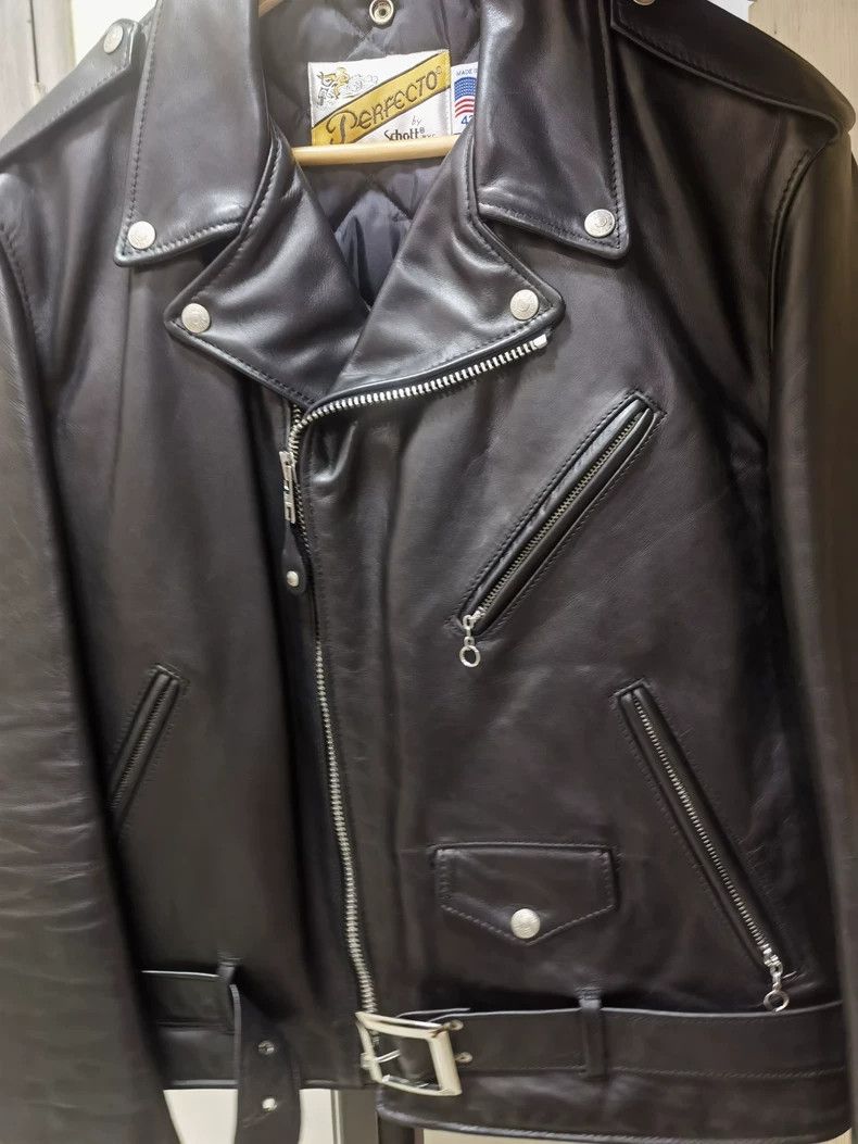 Schott Schott Classic cable-stayed bare cowhide motorcycle rock m Size US XS / EU 42 / 0 - 2 Thumbnail