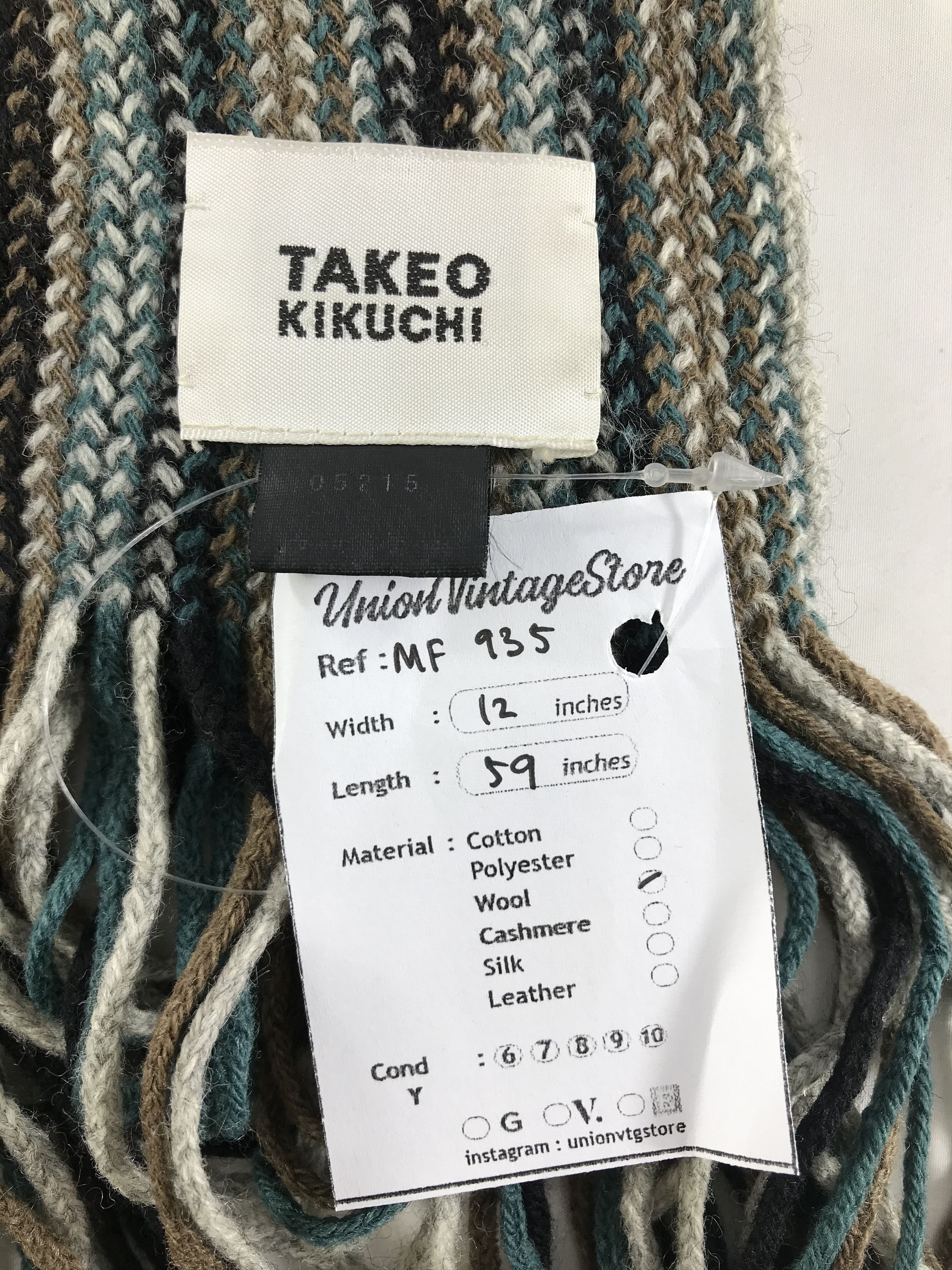 Takeo Kikuchi Vintage Takeo Kikuchi Scarf/Muffler/Neckwear MF935 Size ONE SIZE - 4 Thumbnail