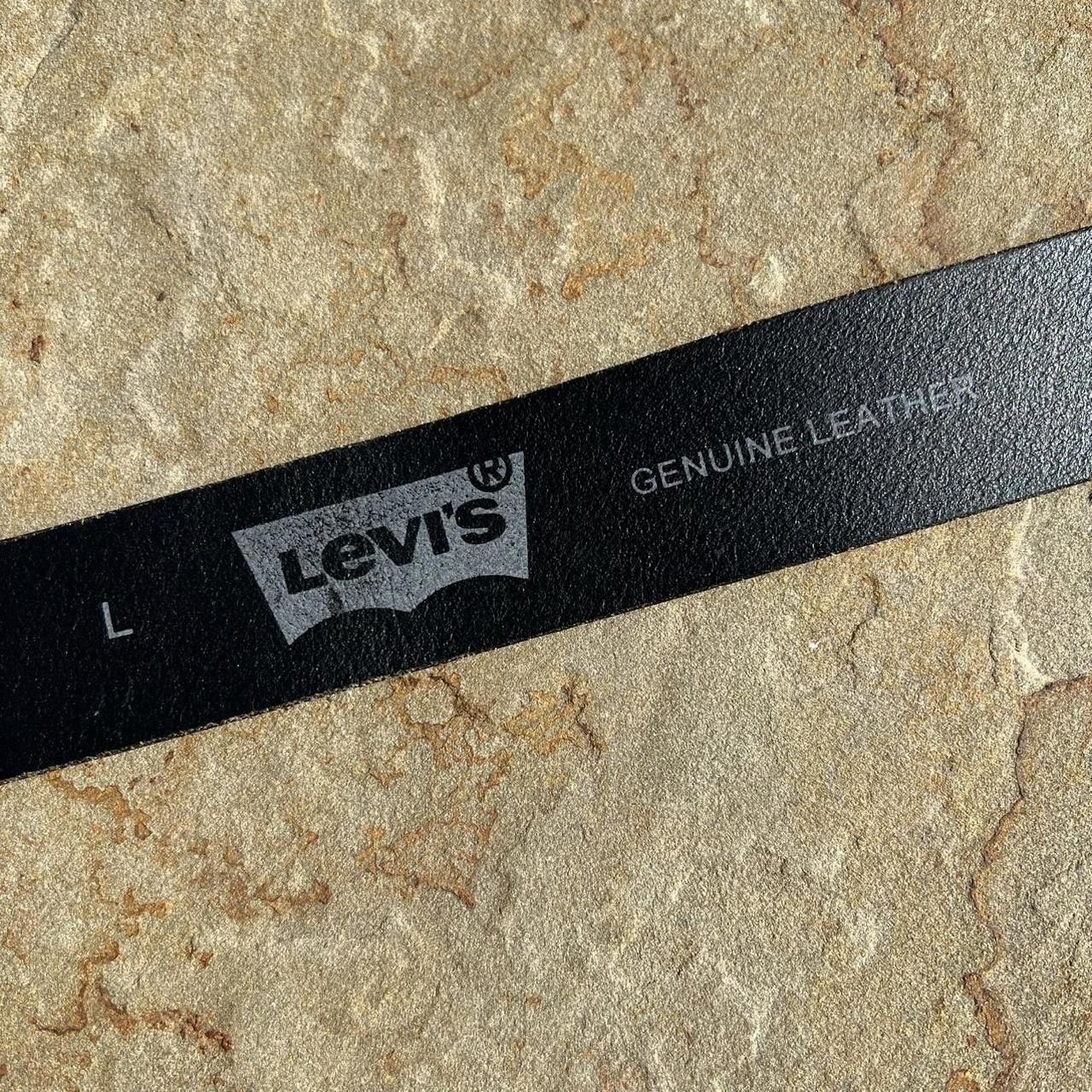 Levi's Black Leather Rounded Buckle Belt Size ONE SIZE - 6 Thumbnail