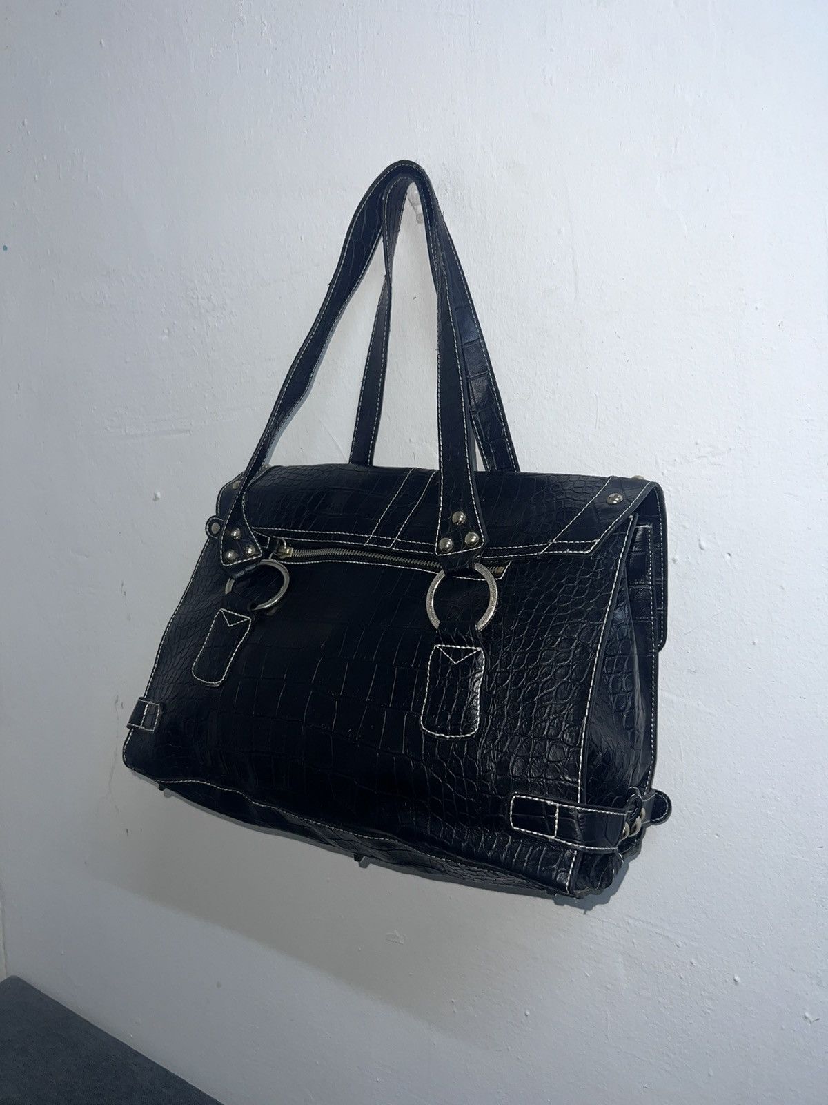 Guess VINTAGE GUESS GOTH PATENT LEATHER HANDBAG Size ONE SIZE - 3 Thumbnail