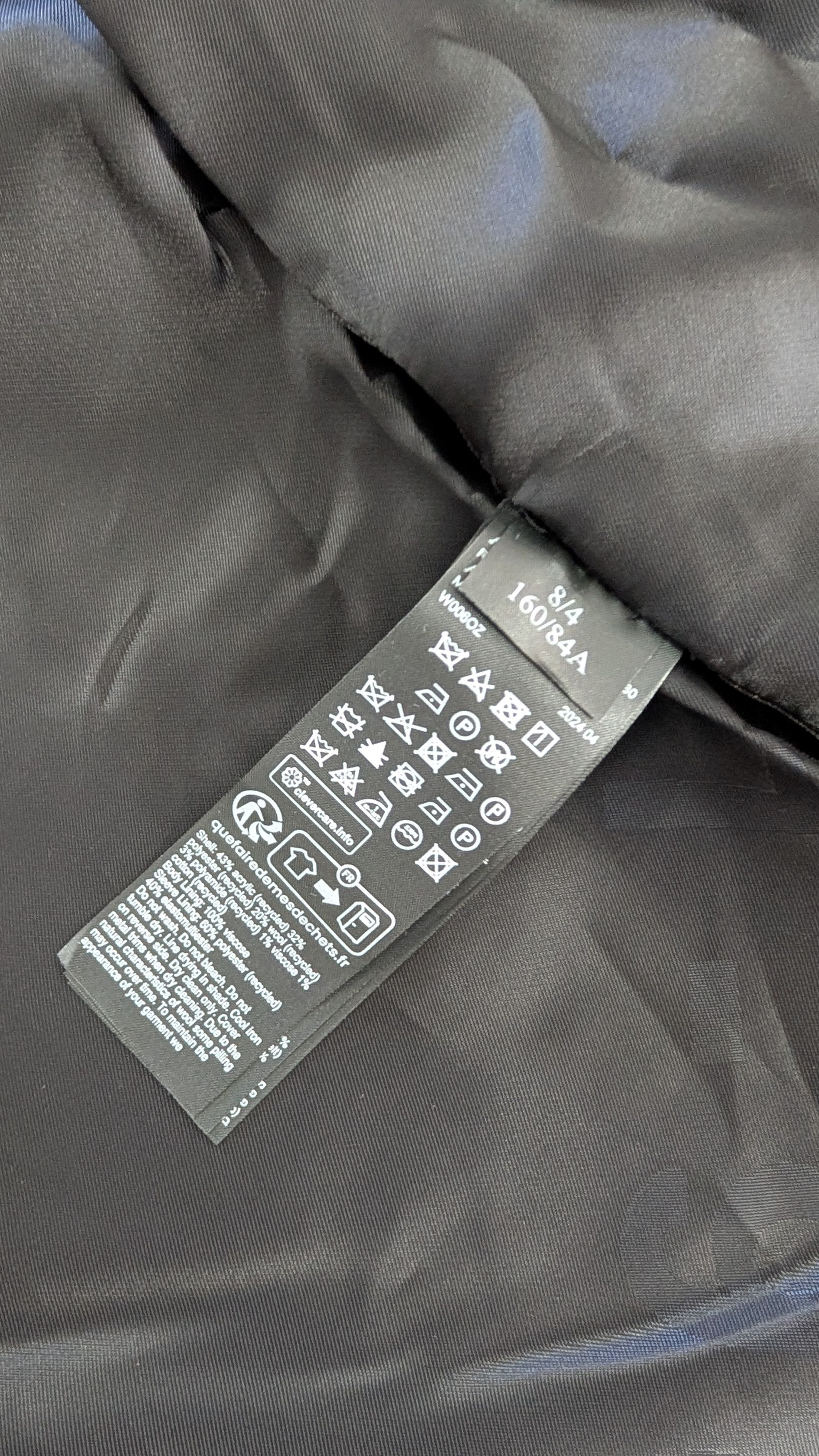 Allsaints AllSaints Mabel Coat Black Oversized Double Breasted Wool Size S / US 4 / IT 40 - 9 Thumbnail
