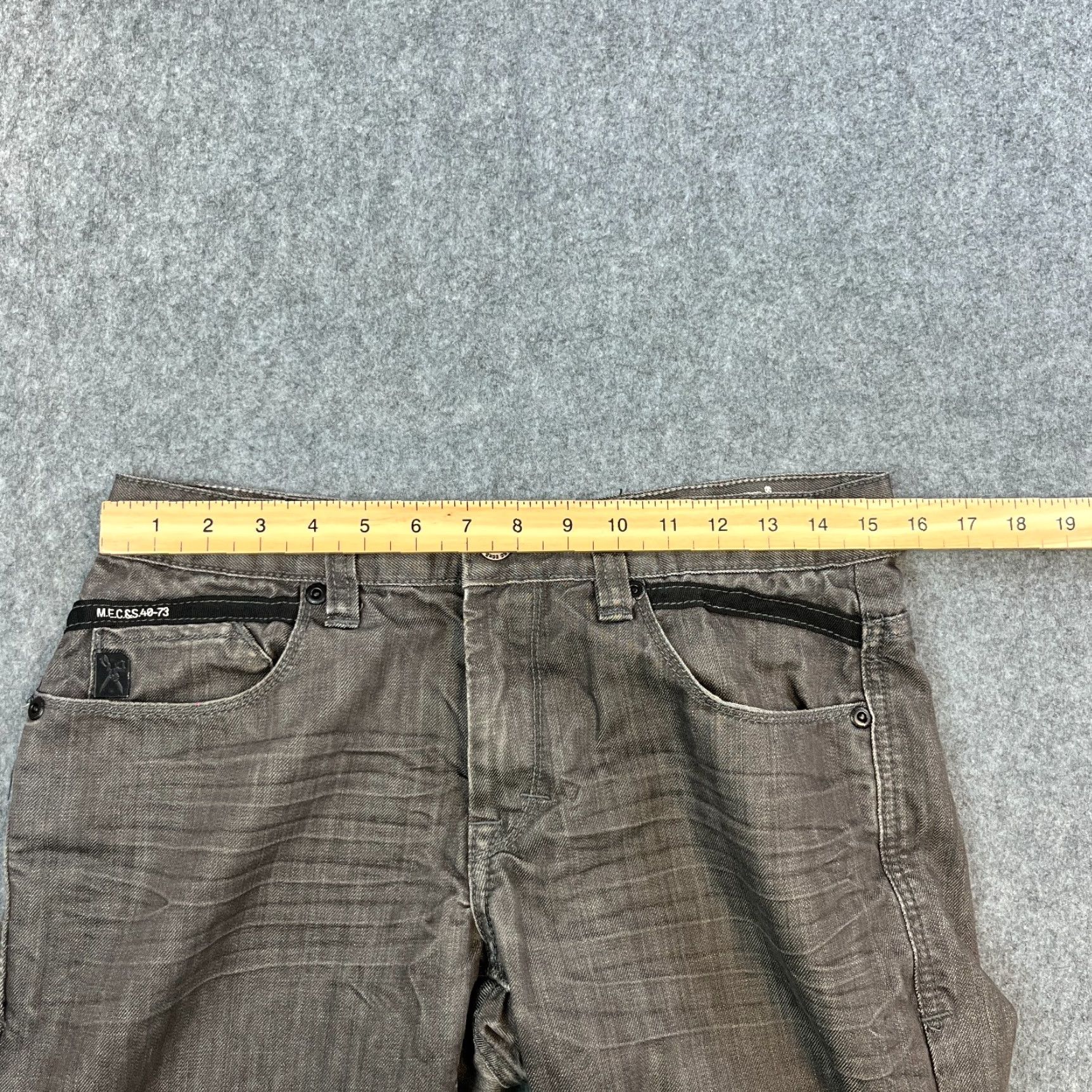Marcs VINTAGE Marc Ecko Jeans Regular Straight 32 32 Dark Wash Grey Y2K Zip Pocket Mens Jeans Size US 32 / EU 48 - 6 Thumbnail