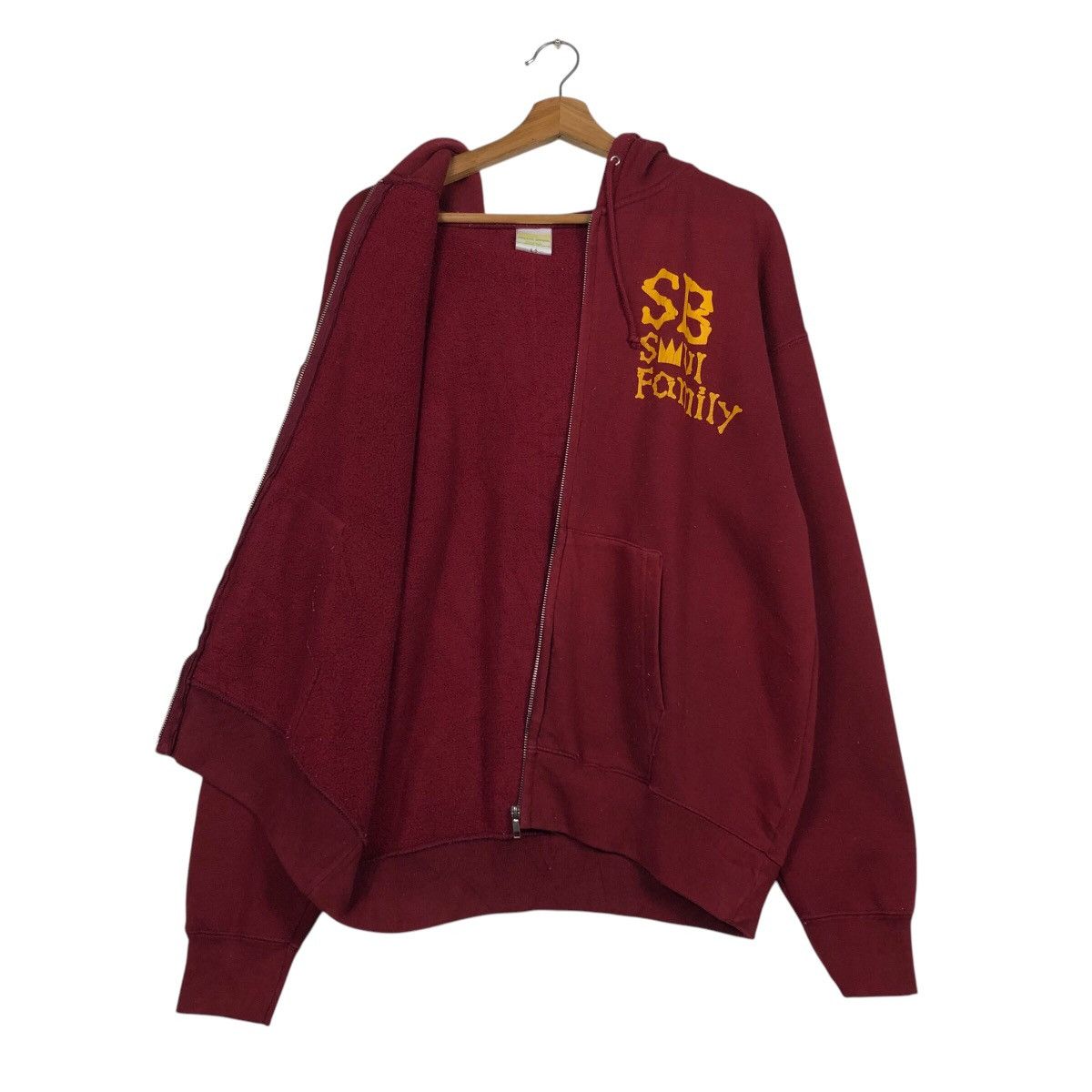 Japanese Brand Vintage Peace Skull Crown Hoodie Maroon Street Punk Graphic Size US L / EU 52-54 / 3 - 13 Thumbnail