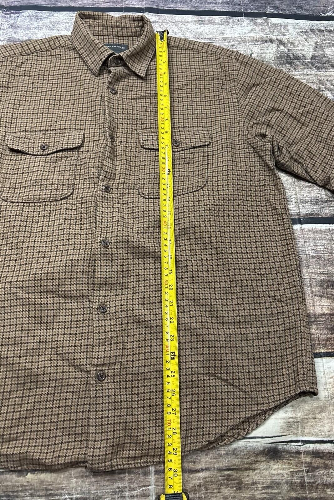 Banana Republic Y2K Banana Republic Flannel Shirt Mens L Cotton Wool 2002 Size US L / EU 52-54 / 3 - 8 Thumbnail